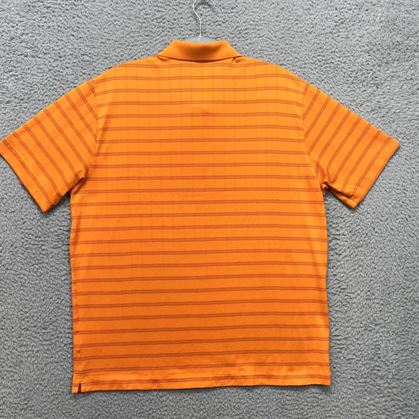 Nike Nike Tiger Woods Polo Shirt Mens Large Orange Stripe Dri-Fit Golf Performance Size US L / EU 52-54 / 3 - 7 Thumbnail