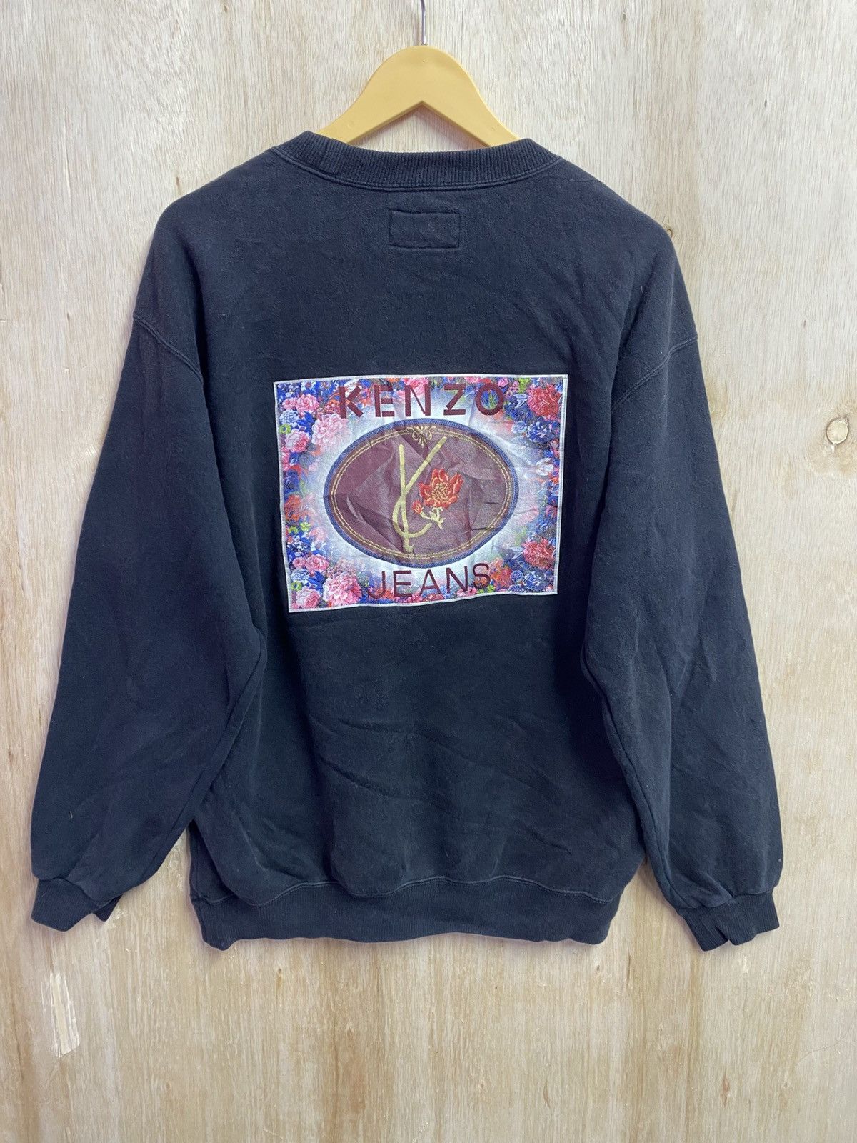 Kenzo vintage Kenzo Jeans black crewneck sweatshirt Size US XL / EU 56 / 4 - 1 Thumbnail