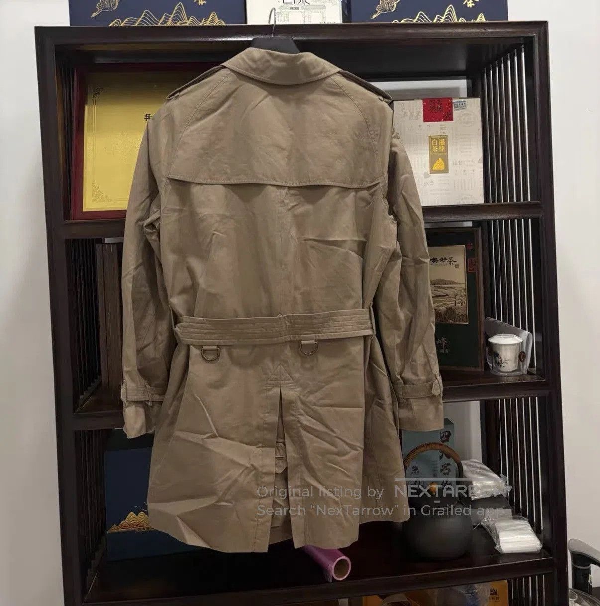 Burberry Beige Fur Collar Double. Size US M / EU 48-50 / 2 - 3 Thumbnail