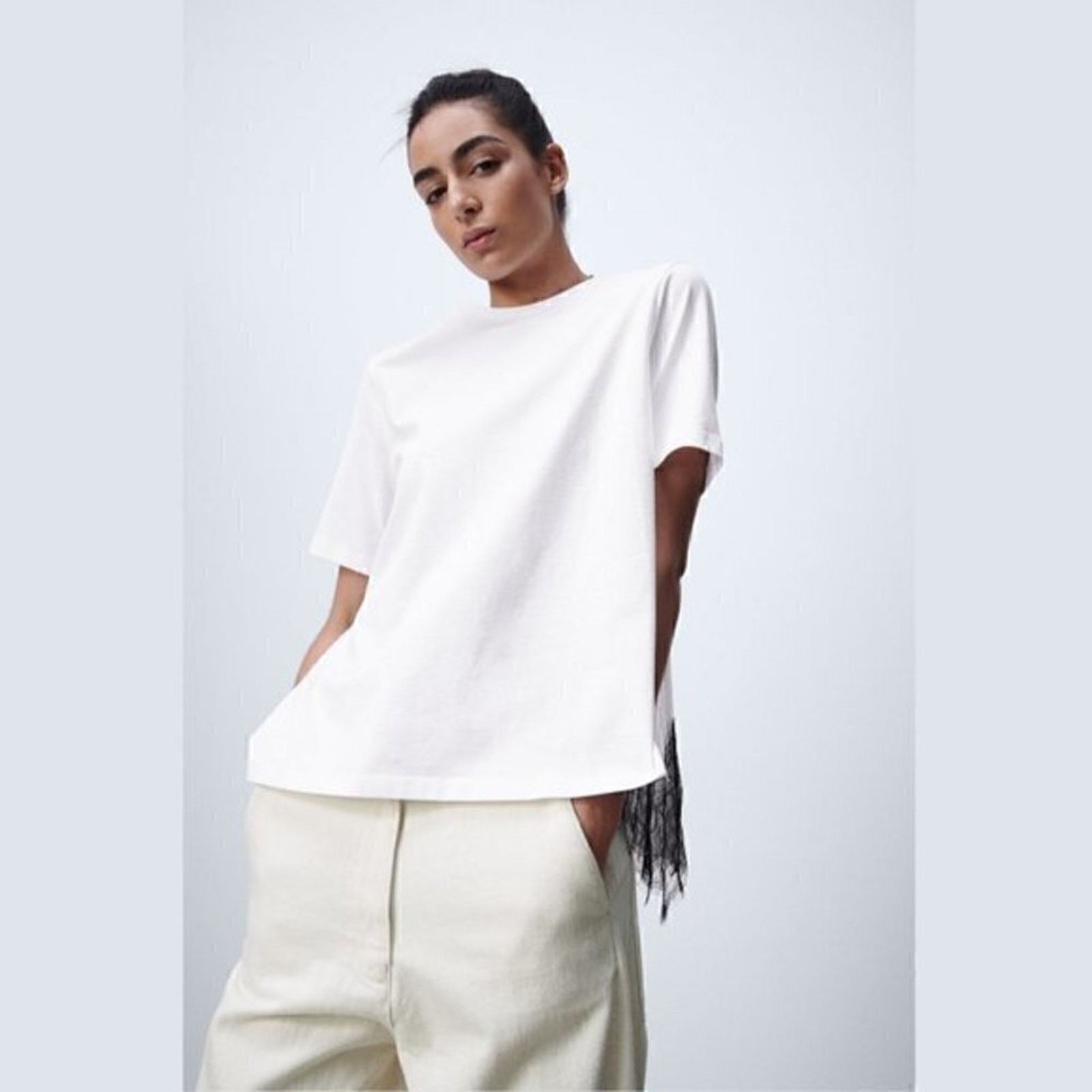 Zara ZARA Shirt with Pleated Back NWT Size S / US 4 / IT 40 - 4 Thumbnail