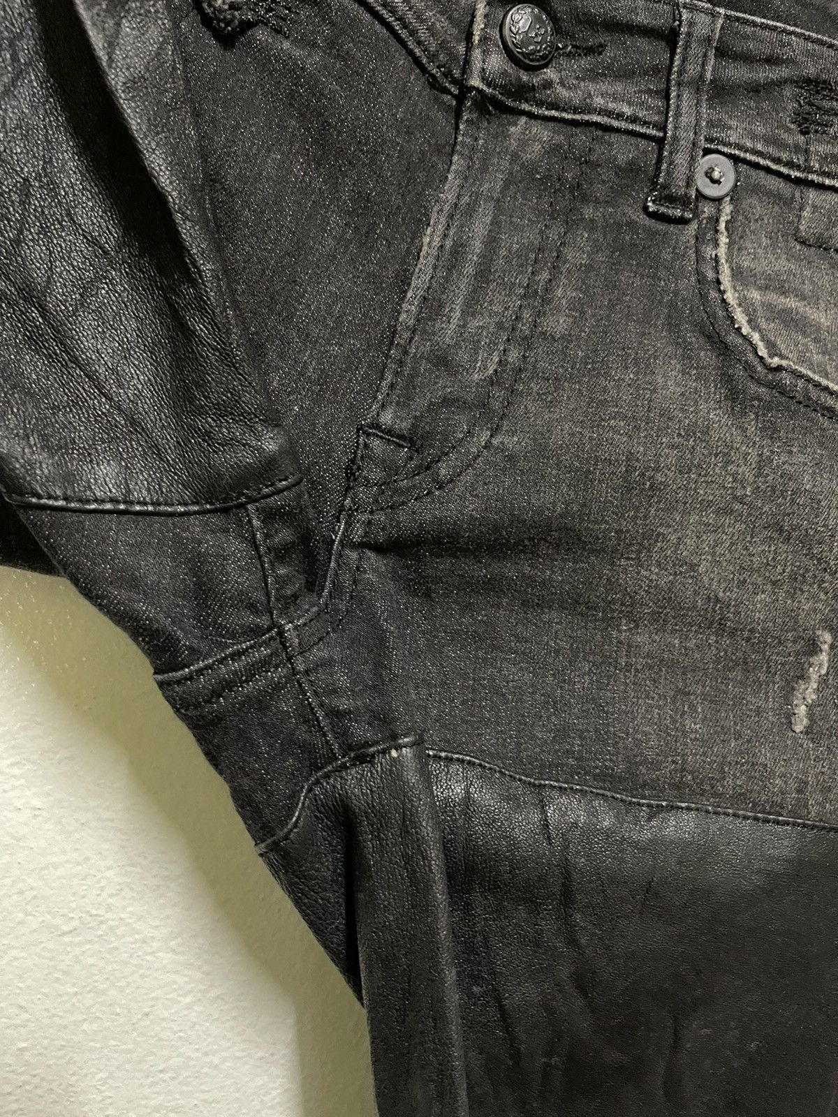 R13 R13 Black Chaps Jeans Size 30" / US 8 / IT 44 - 17 Thumbnail