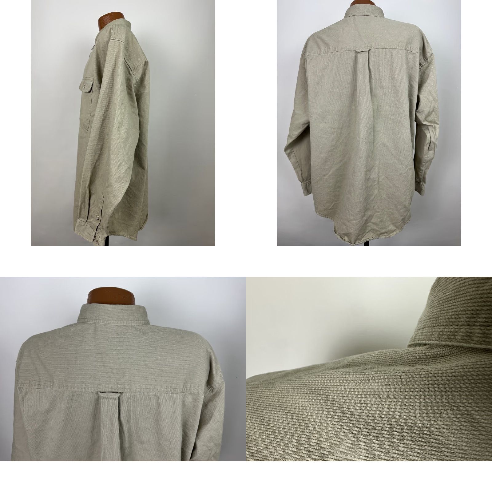 Vintage VINTAGE Crystal Springs Khaki Shirt Men XL Heavyweight Ribbed Cotton Embroidered Pockets Button-Up 90s Nautical casual Mens Size US XL / EU 56 / 4 - 8 Thumbnail