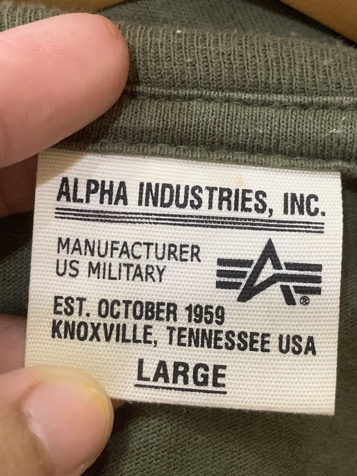 Alpha Industries × Vintage Vintage Alpha Industries Tee Size US L / EU 52-54 / 3 - 11 Thumbnail