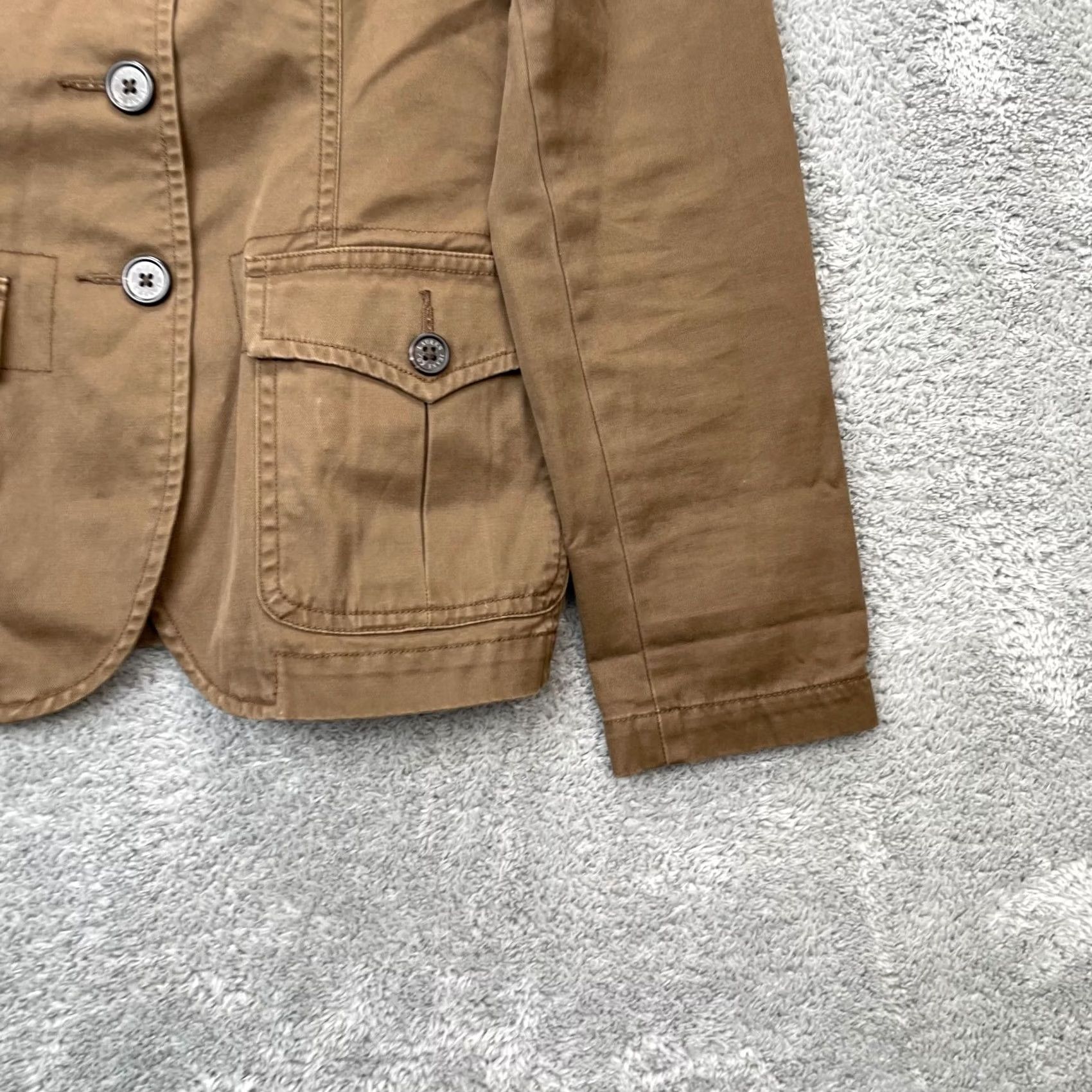Ralph Lauren VINTAGE Lauren Ralph Lauren Jacket Womens Small Brown Cotton Canvas Chore Utility Work Size S / US 4 / IT 40 - 2 Thumbnail