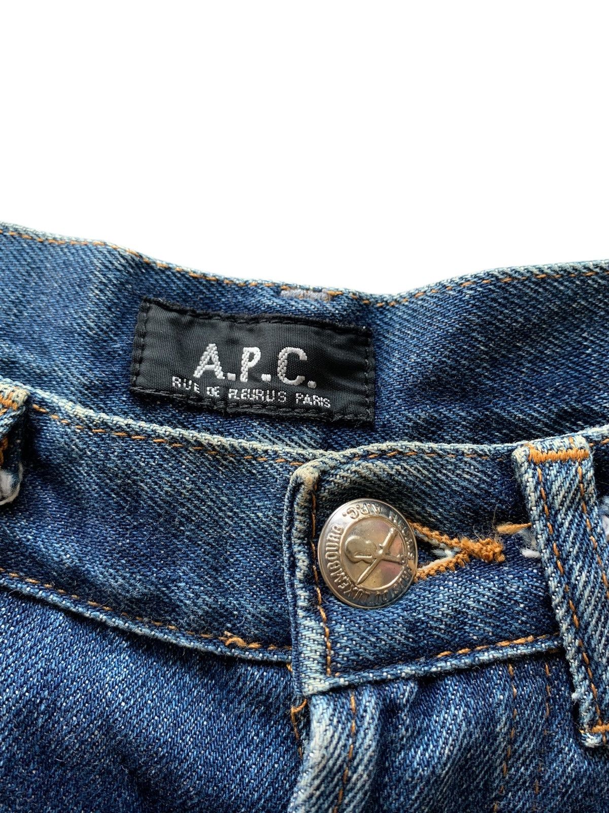 A.P.C. A.P.C SELVEDGE FADED & RUSTY JAPANESE DISTRESSED DENIM Size US 29 - 12 Thumbnail