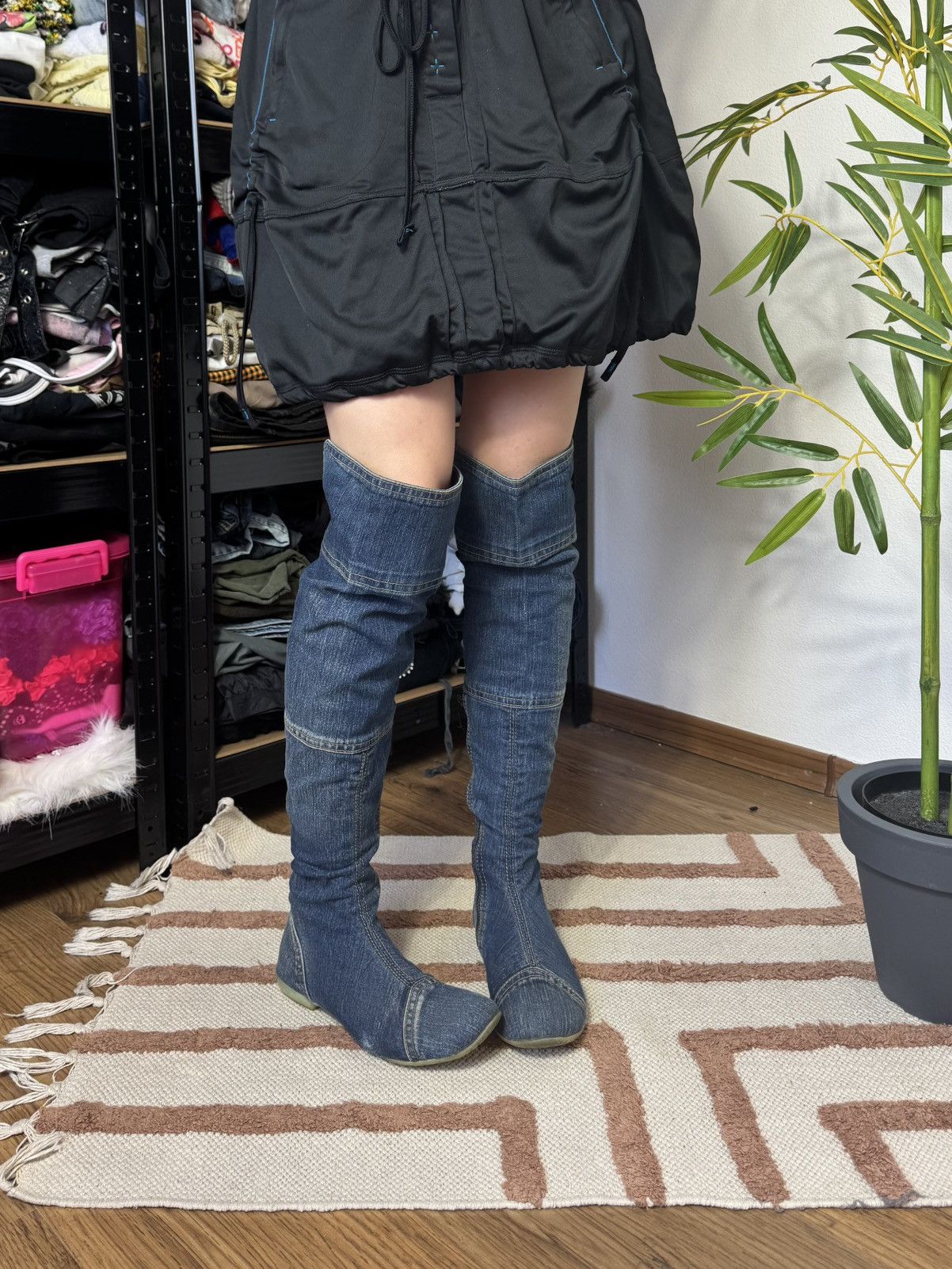 Vintage HIGH DENIM WMNS 2000s BOOTS SNEAKERS SHOES Size US 7 / IT 37 - 3 Thumbnail