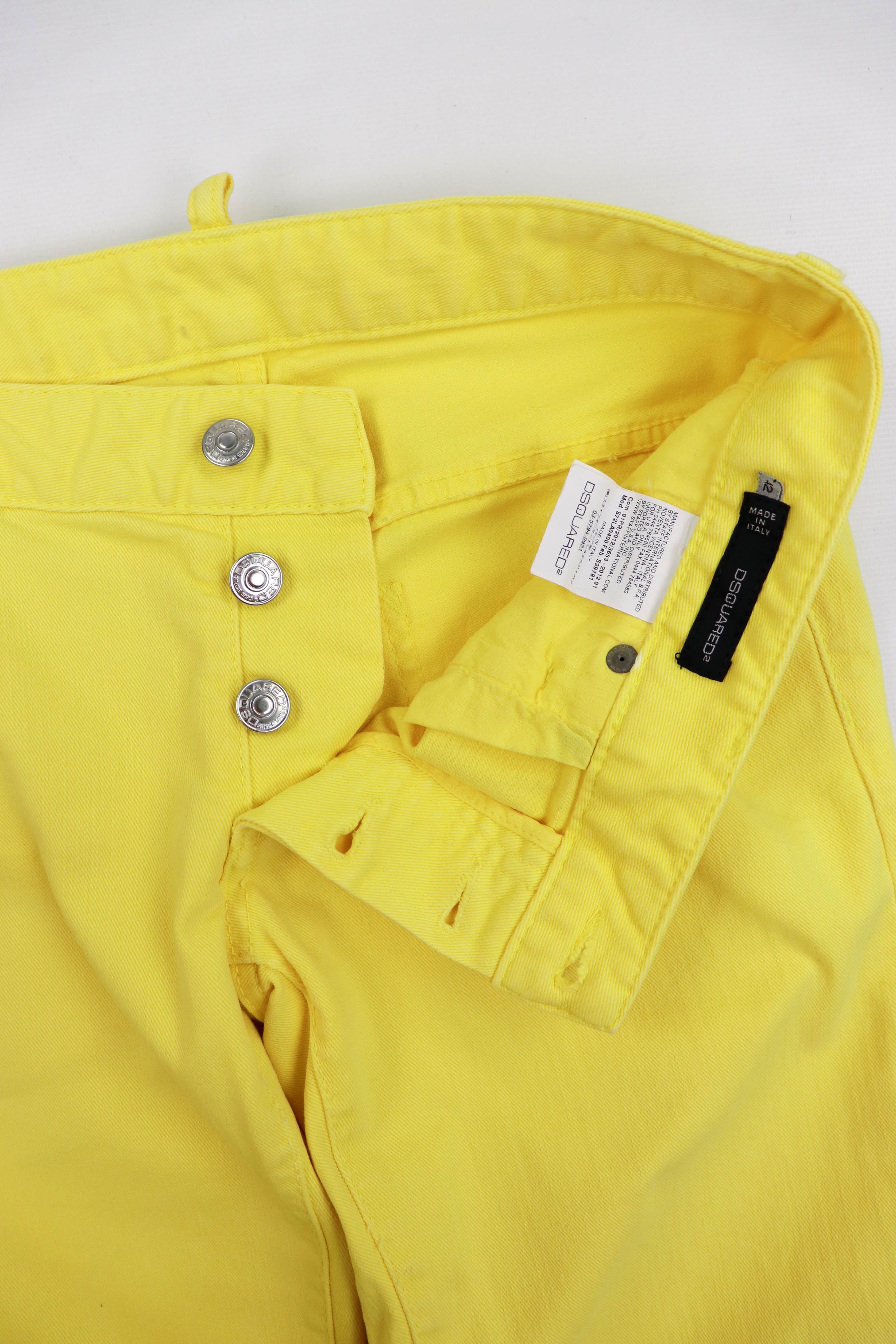 Dsquared2 WMNS Dsquared2 Yellow Slim Fit Zip Jeans Size 28" / US 6 / IT 42 - 9 Thumbnail