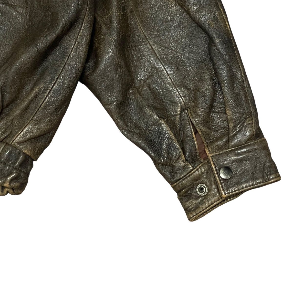 Leather Vintage Zufolo Sheepskin Flight Leather Bomber Jacket Size US L / EU 52-54 / 3 - 21 Thumbnail