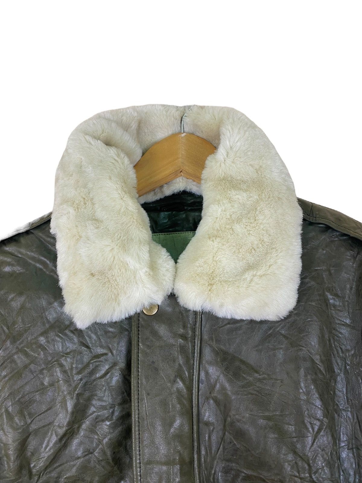 Vintage Leather The Jet Age Attached Fur Collar Flight Jacket Size US M / EU 48-50 / 2 - 12 Thumbnail