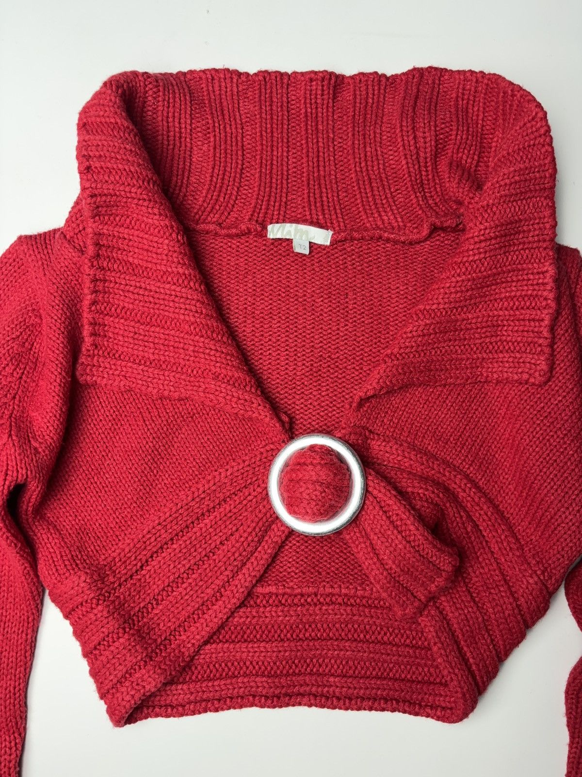 Vintage French vintage knit sweater avant garde coquette Size M / US 6-8 / IT 42-44 - 2 Thumbnail