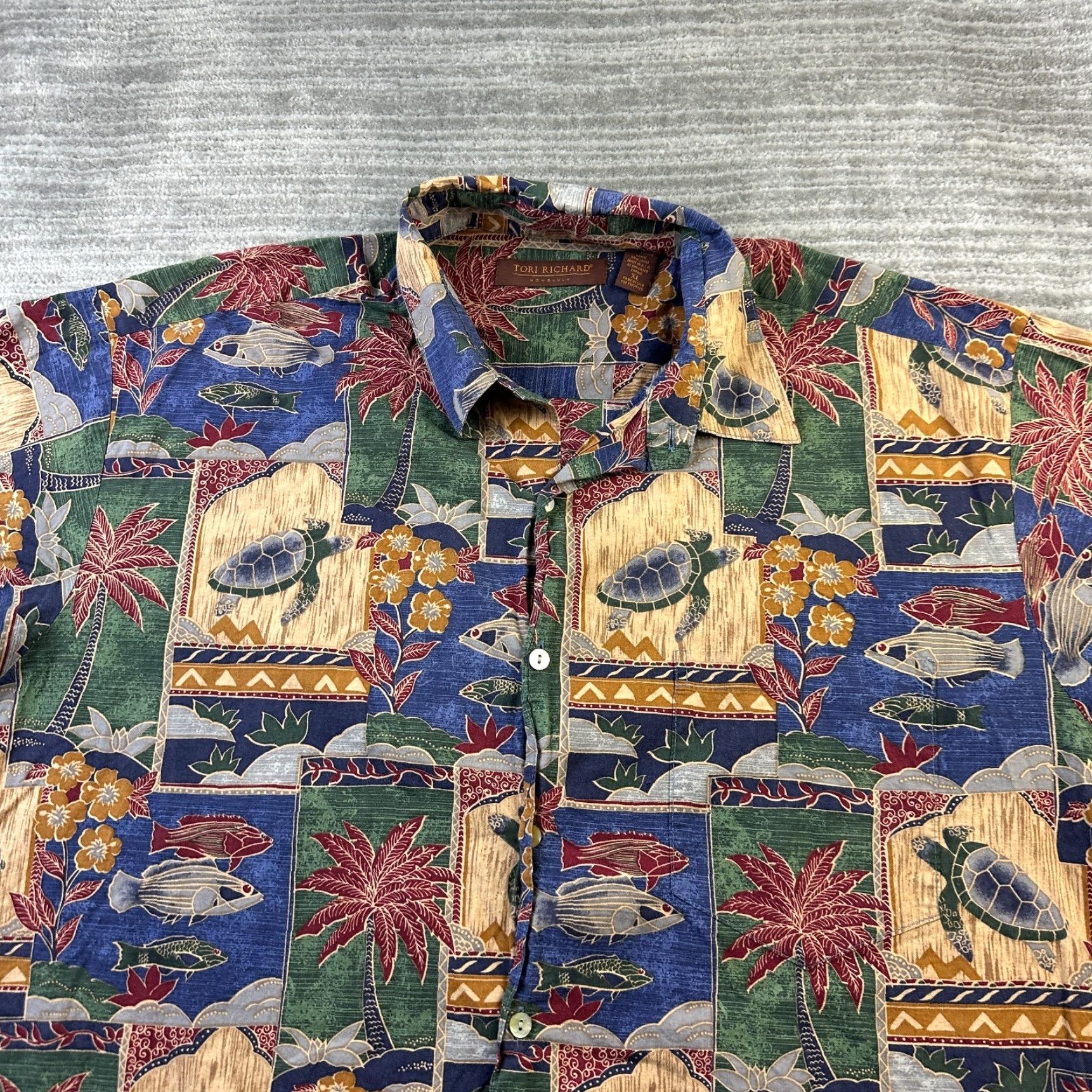 Tori Richard Tori Richard Mens Shirt Extra Large All Over Print Hawaiian Button Up Size US XL / EU 56 / 4 - 3 Thumbnail