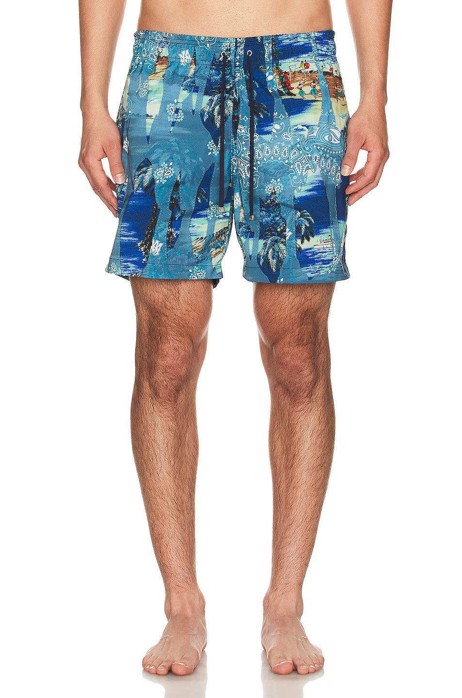 Amiri o1mle0426 Bandana Bleach Swim Trunk in Blue Size US 36 / EU 52 - 3 Thumbnail
