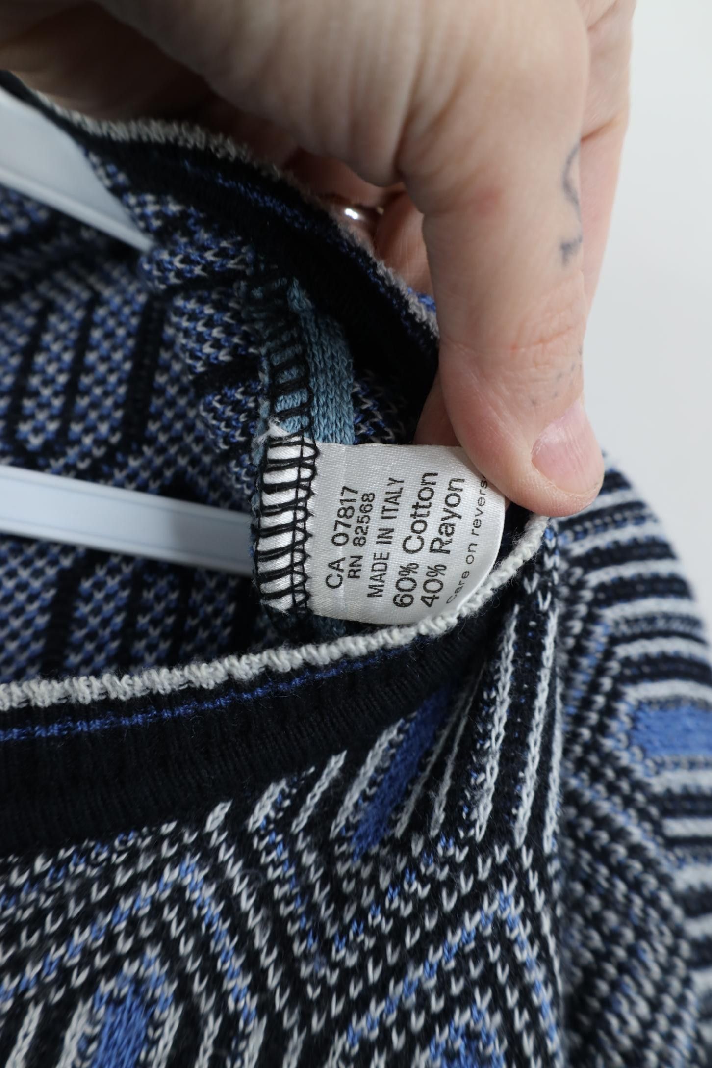 Vintage Vintage 90s Ed Bassmaster Geometric Knit Crewneck Sweater Size US L / EU 52-54 / 3 - 6 Thumbnail
