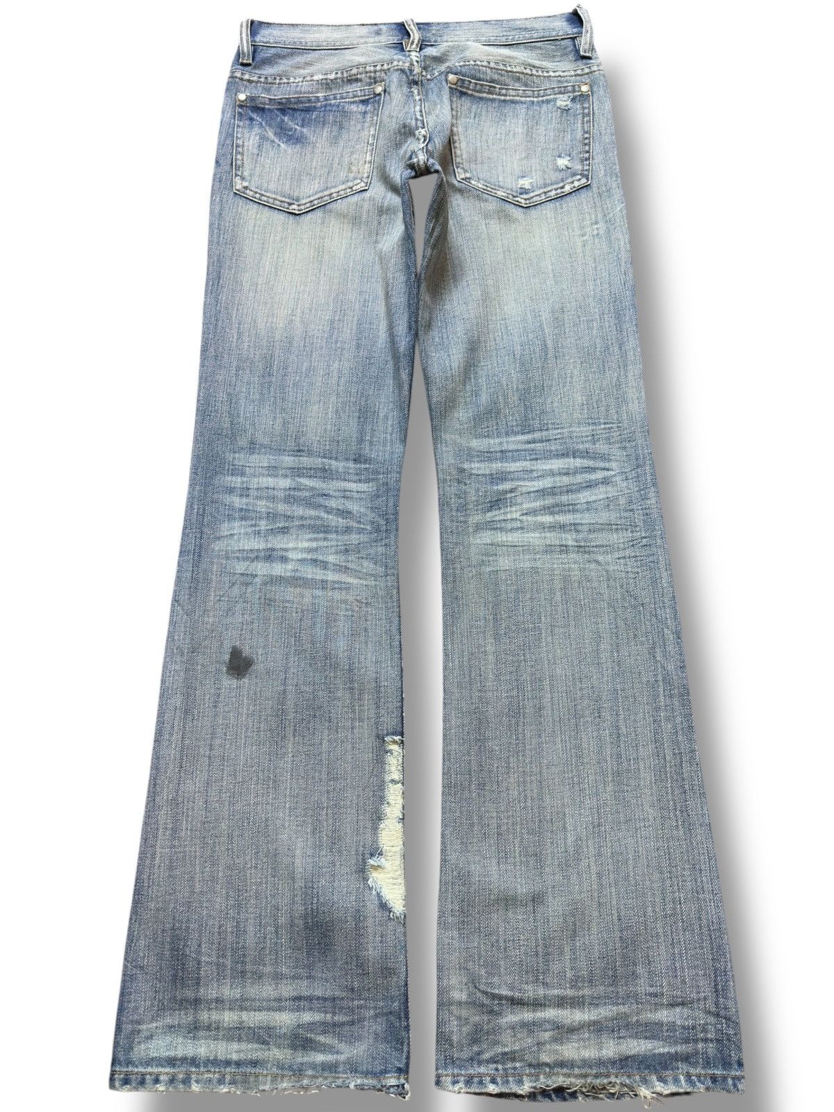 Le Grande Bleu (L.G.B.) Vintage Midas Flare Bootcut Faded Grunge Distressed Denim Size US 30 / EU 46 - 6 Thumbnail