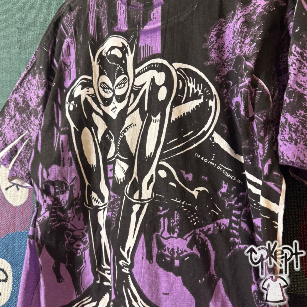 Vintage Vintage DC Comics Catwoman AOP 1991 Size US L / EU 52-54 / 3 - 4 Thumbnail