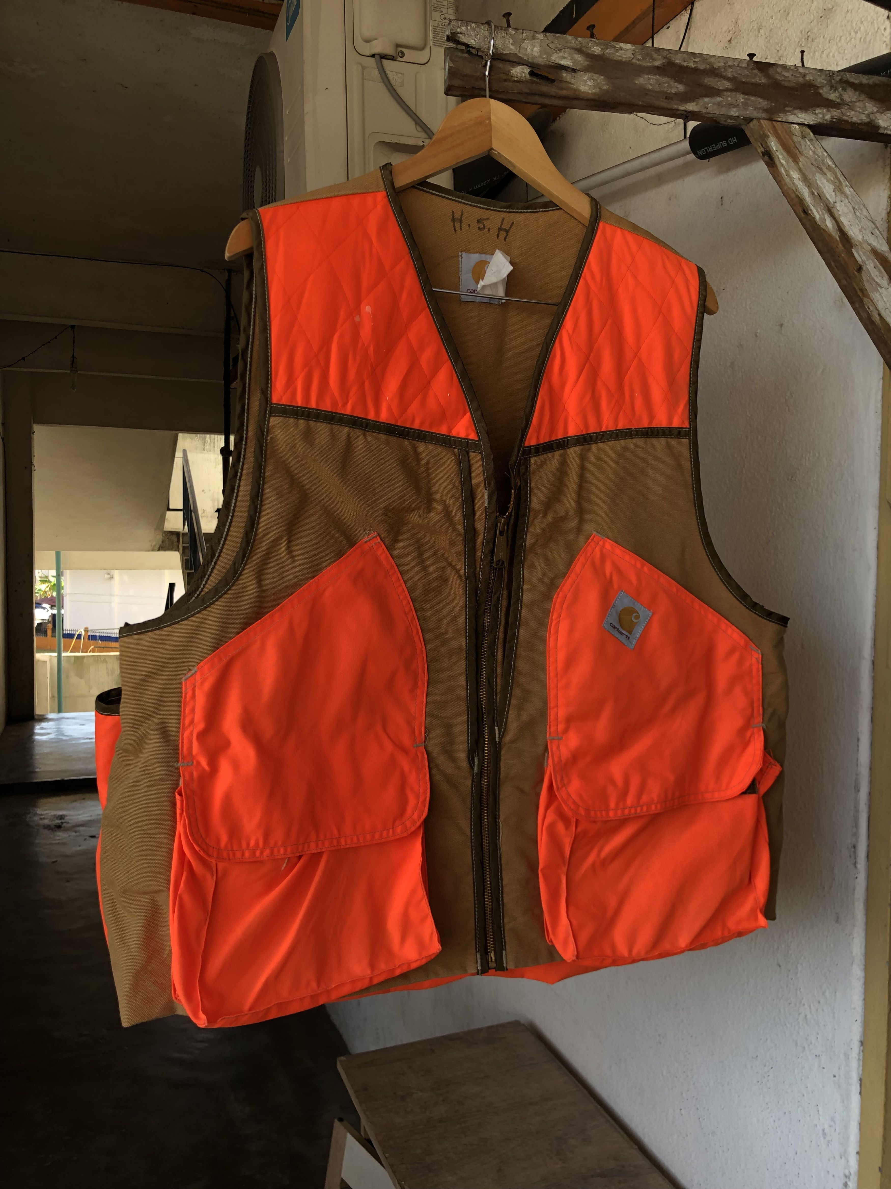 Carhartt Rare❗️Vintage Carhartt Blaze Orange Game Hunting Vest Jacket Size US XL / EU 56 / 4 - 7 Thumbnail