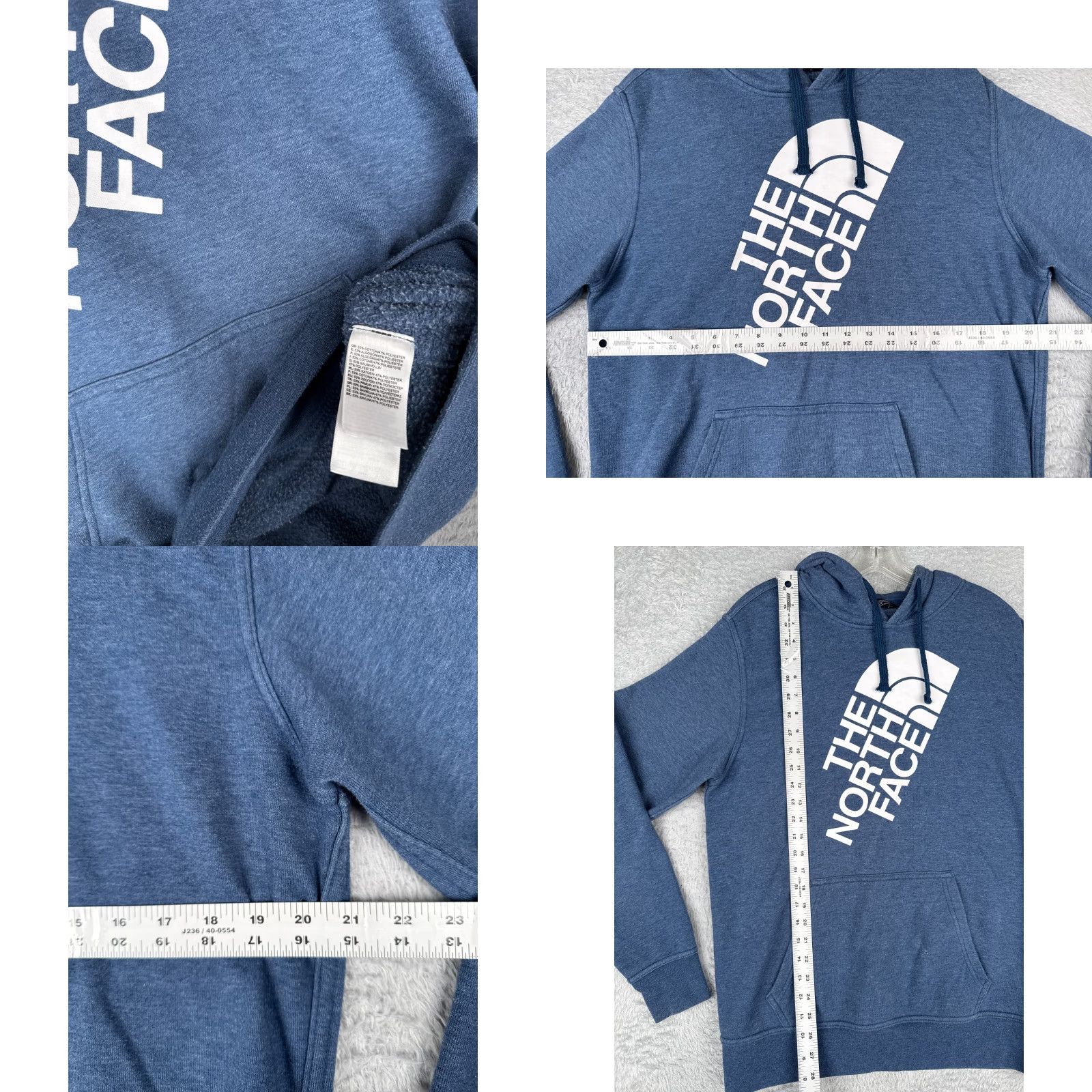 The North Face The North Face Hoodie Mens Medium Blue Solid Pullover Cotton Blend Long Sleeve Pocket Size US M / EU 48-50 / 2 - 8 Thumbnail