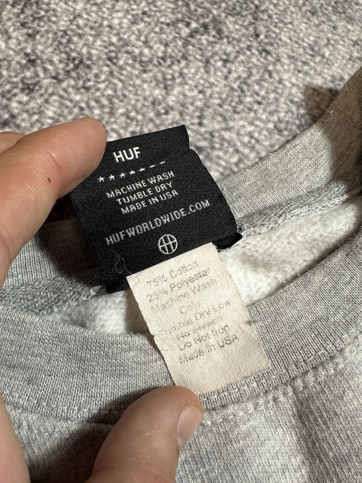 Huf Vintage HUF Big Logo Girl Sweatshirt Made in USA Rare S Size US S / EU 44-46 / 1 - 5 Thumbnail