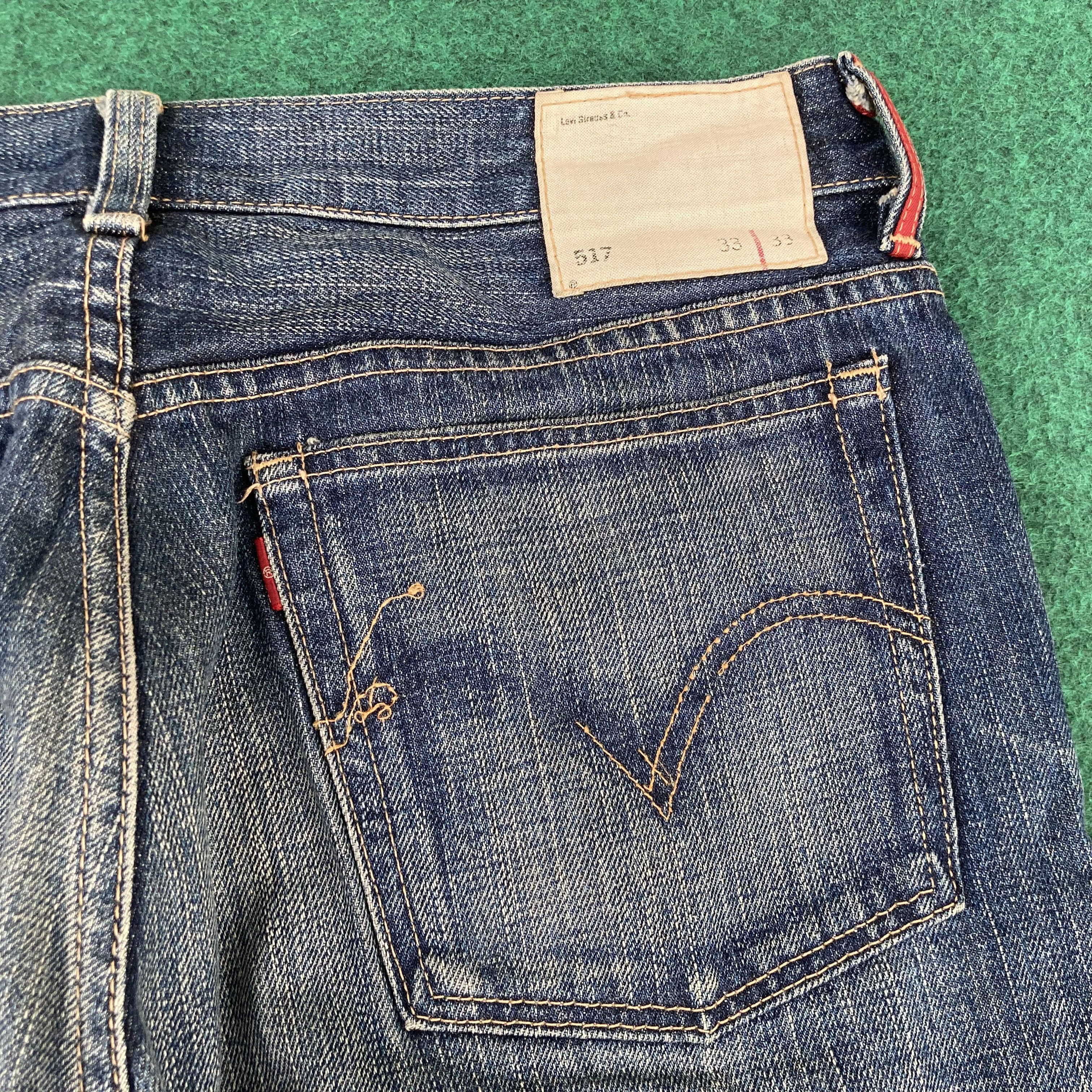 Levi's × Vintage 32x30.5 Vtg Levis 517 Denim Bootcut Faded Punk Grunge Jeans Size US 32 / EU 48 - 11 Thumbnail