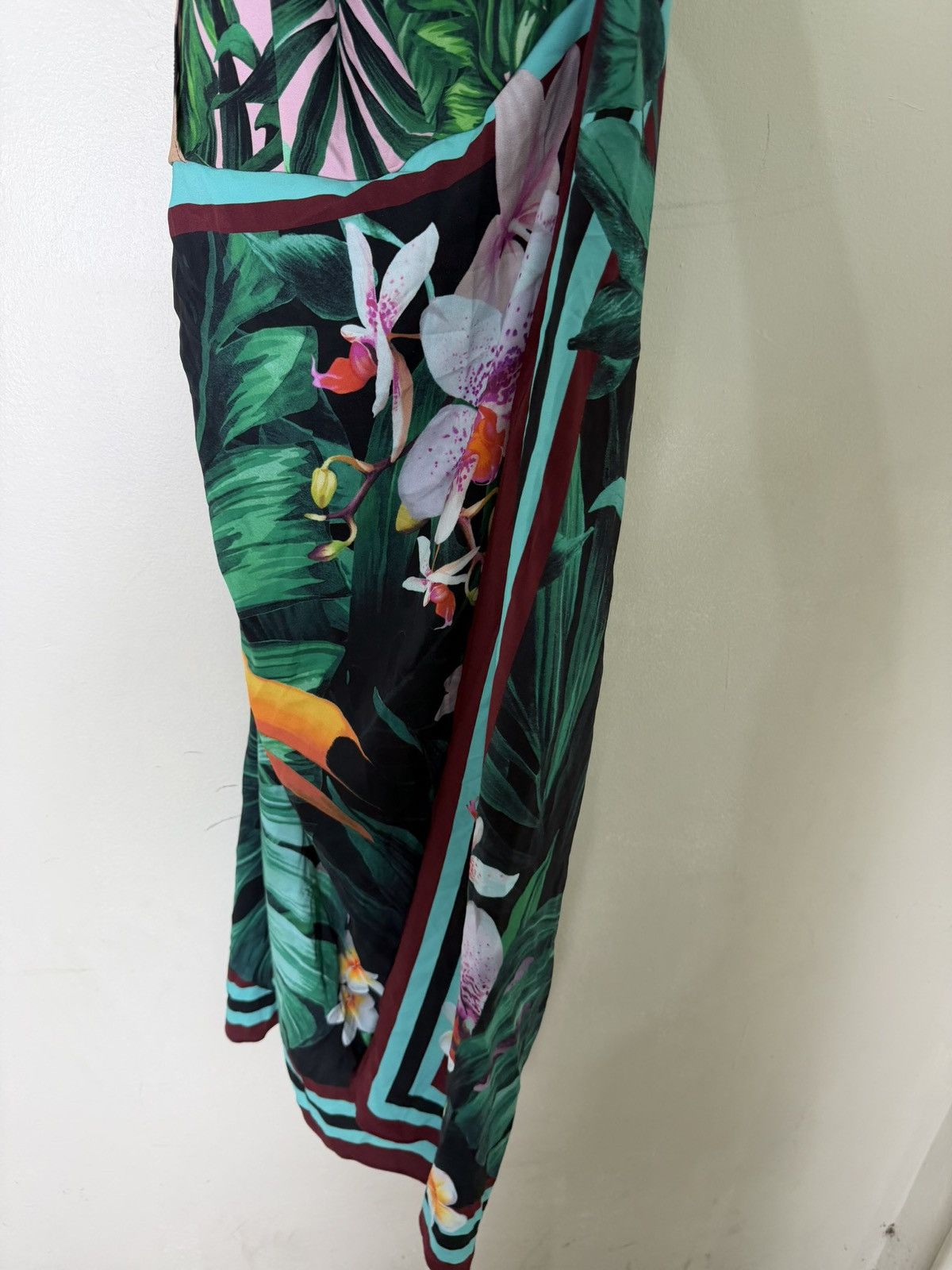 Dolce & Gabbana Dolce & Gabbana Tropical Jungle Print One-Shoulder Dress Size S / US 4 / IT 40 - 6 Thumbnail