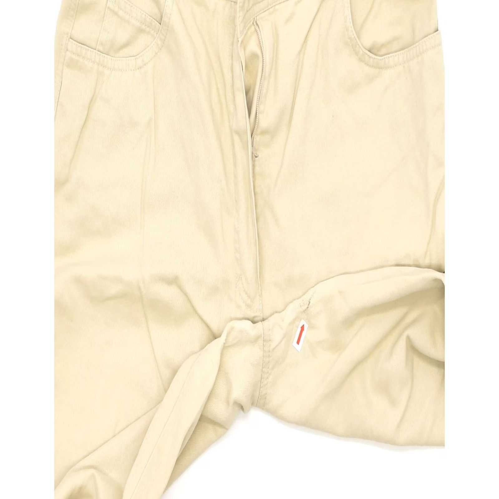 Vintage VINTAGE Womens Tapered High Waist Jeans Medium W28 L28 Beige Cotton IT 42 Size 28" / US 6 / IT 42 - 3 Thumbnail