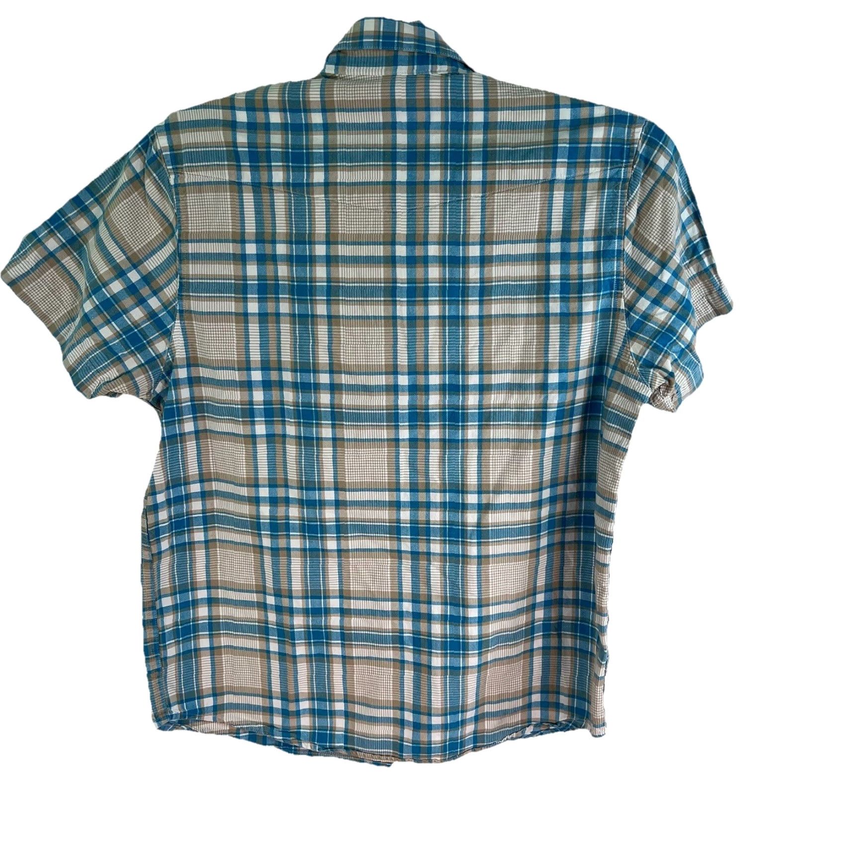 Vintage VINTAGE Panhandle Slim Plaid Western Shirt Womens M Teal Plaid Slimming Cotton Button-Up Western Theme Womens Size M / US 6-8 / IT 42-44 - 6 Thumbnail