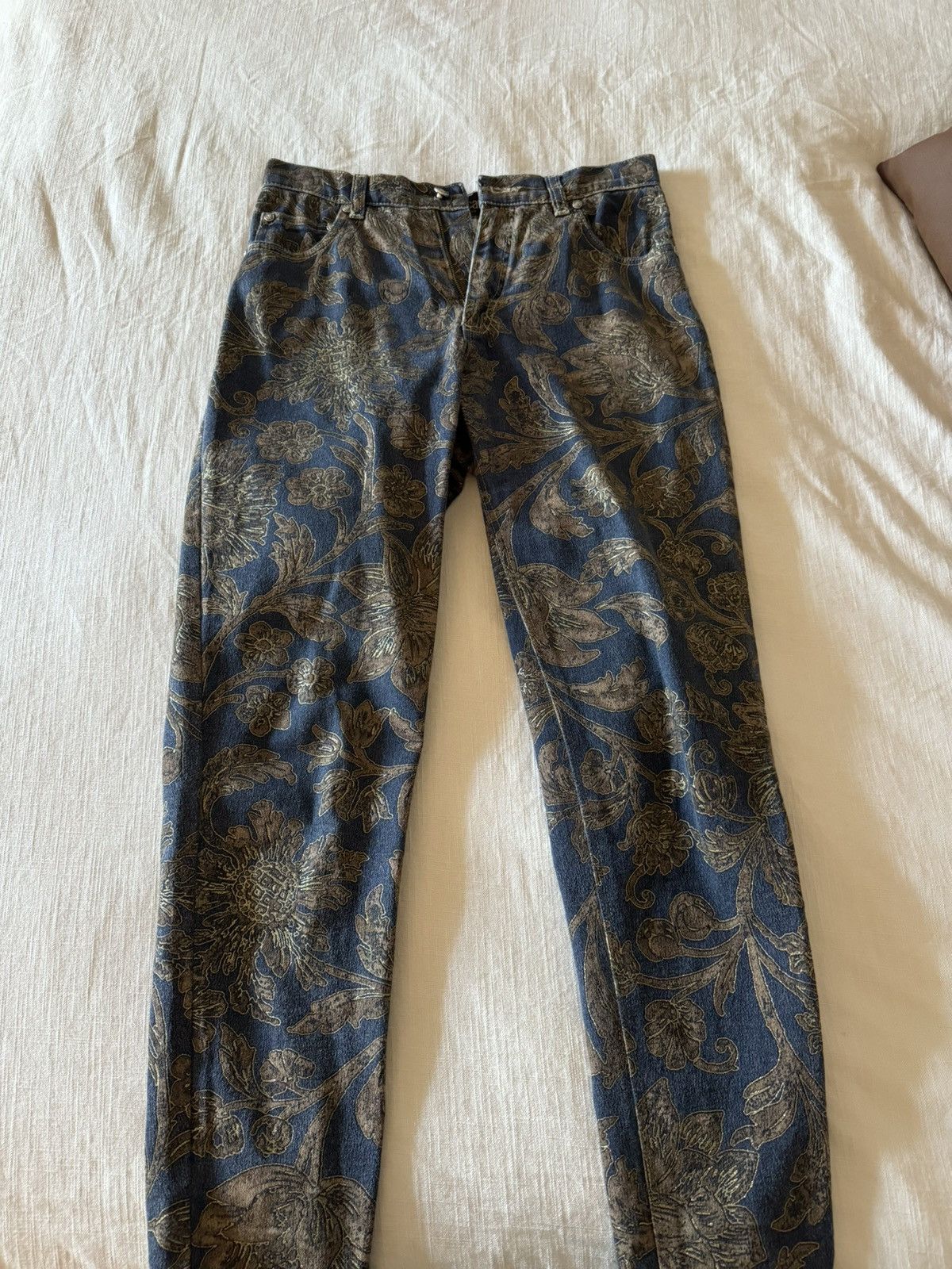 Roberto Cavalli paisley print mom jeans