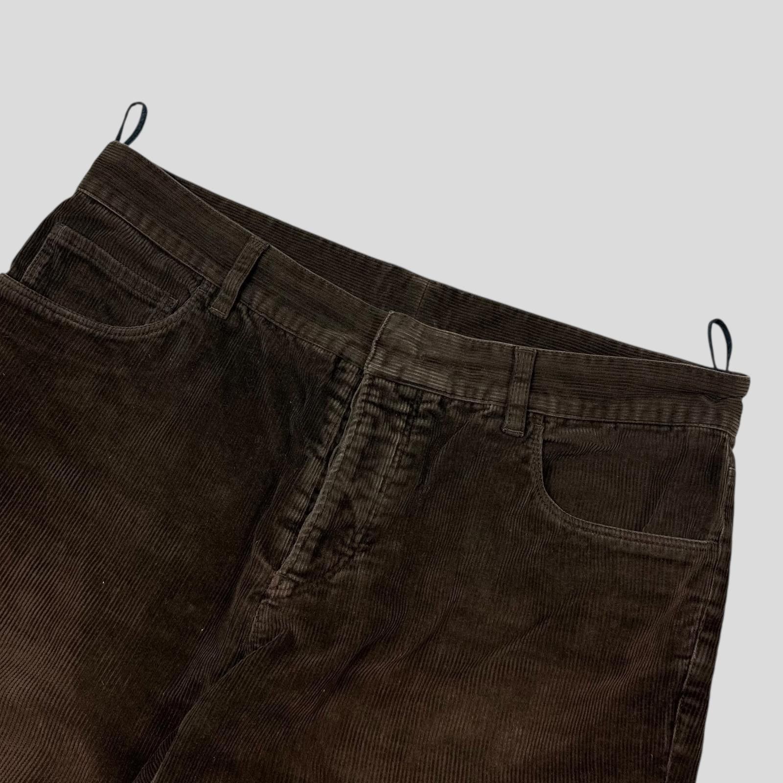 Prada Prada Sport 2010 Black Logo Tab Brown Corduroy Trousers IT48 Size US 31 - 5 Thumbnail
