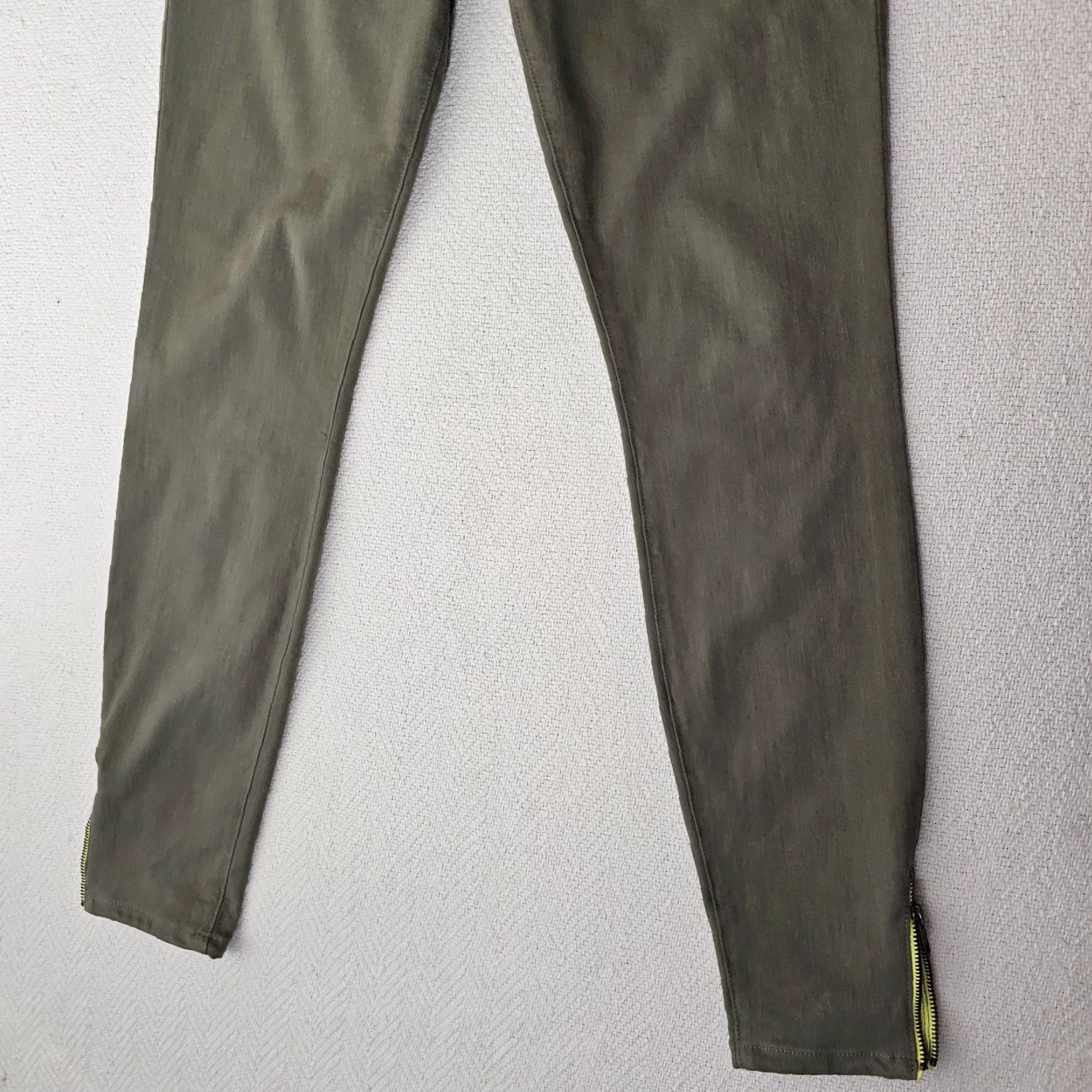 Vintage Current/Elliott Jeans Womens 30 Green Denim Ankle Skinny Mid Rise Zip Stars Size 30" / US 8 / IT 44 - 2 Thumbnail