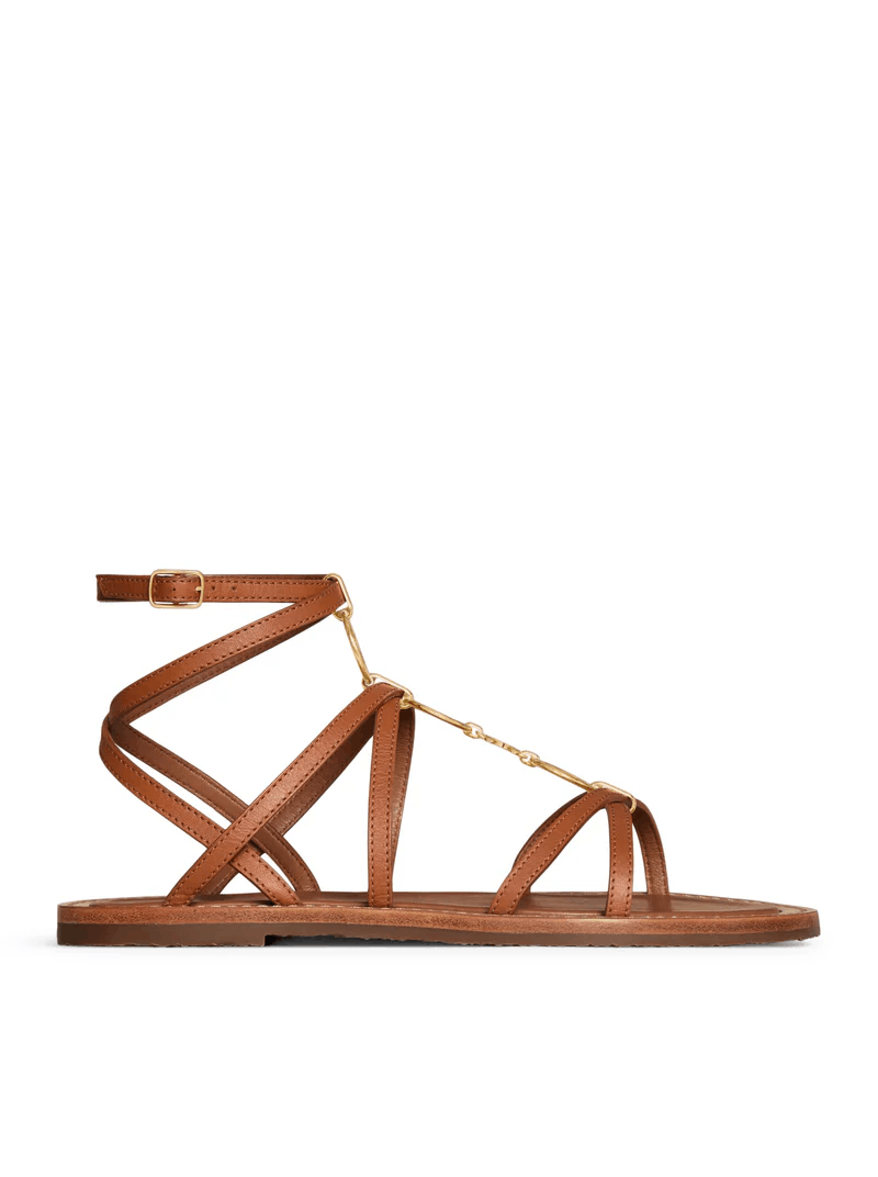 Celine CELINE Lympia $1150 Tan Sandals New & Authentic Size US 8.5 / IT 38.5 - 1 Thumbnail