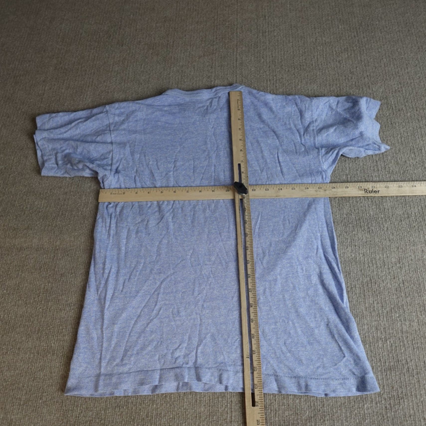 Champion VINTAGE Champion Shirt Men XS Small Blue Heather 80s Short Sleeve Crew Neck Cotton Jersey T-Shirt Size US S / EU 44-46 / 1 - 2 Thumbnail