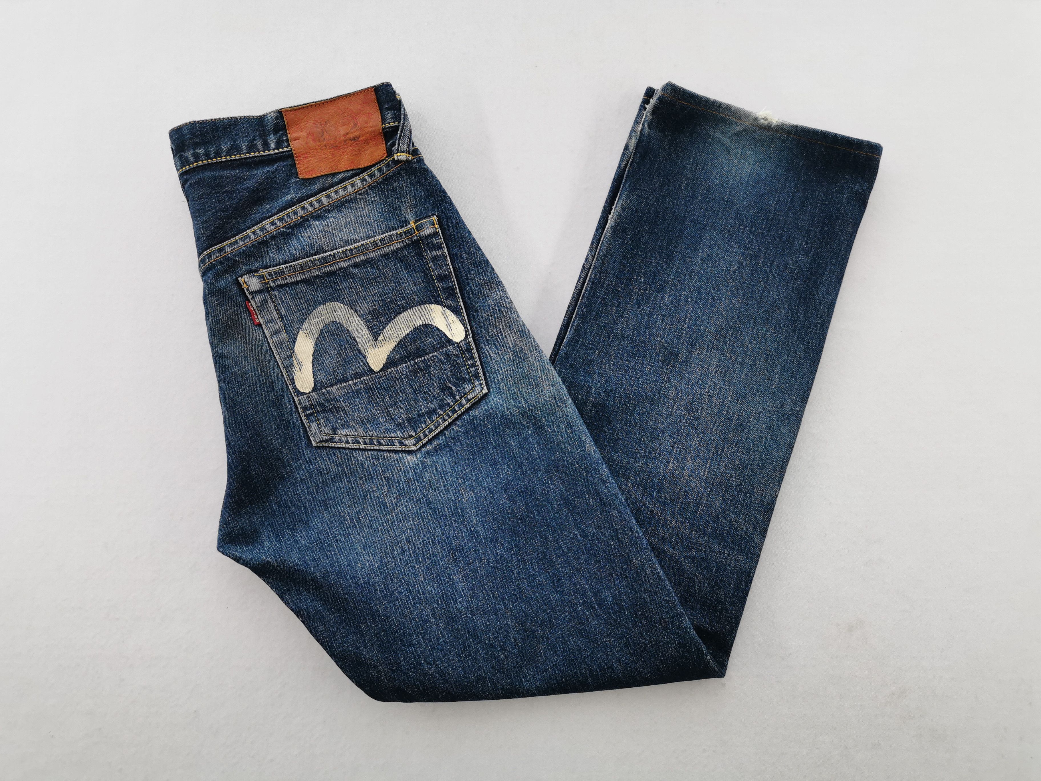 Evisu Vintage Evisu No.2 Selvedge Denim Seagull Pocket Logo Size US 29 - 4 Thumbnail