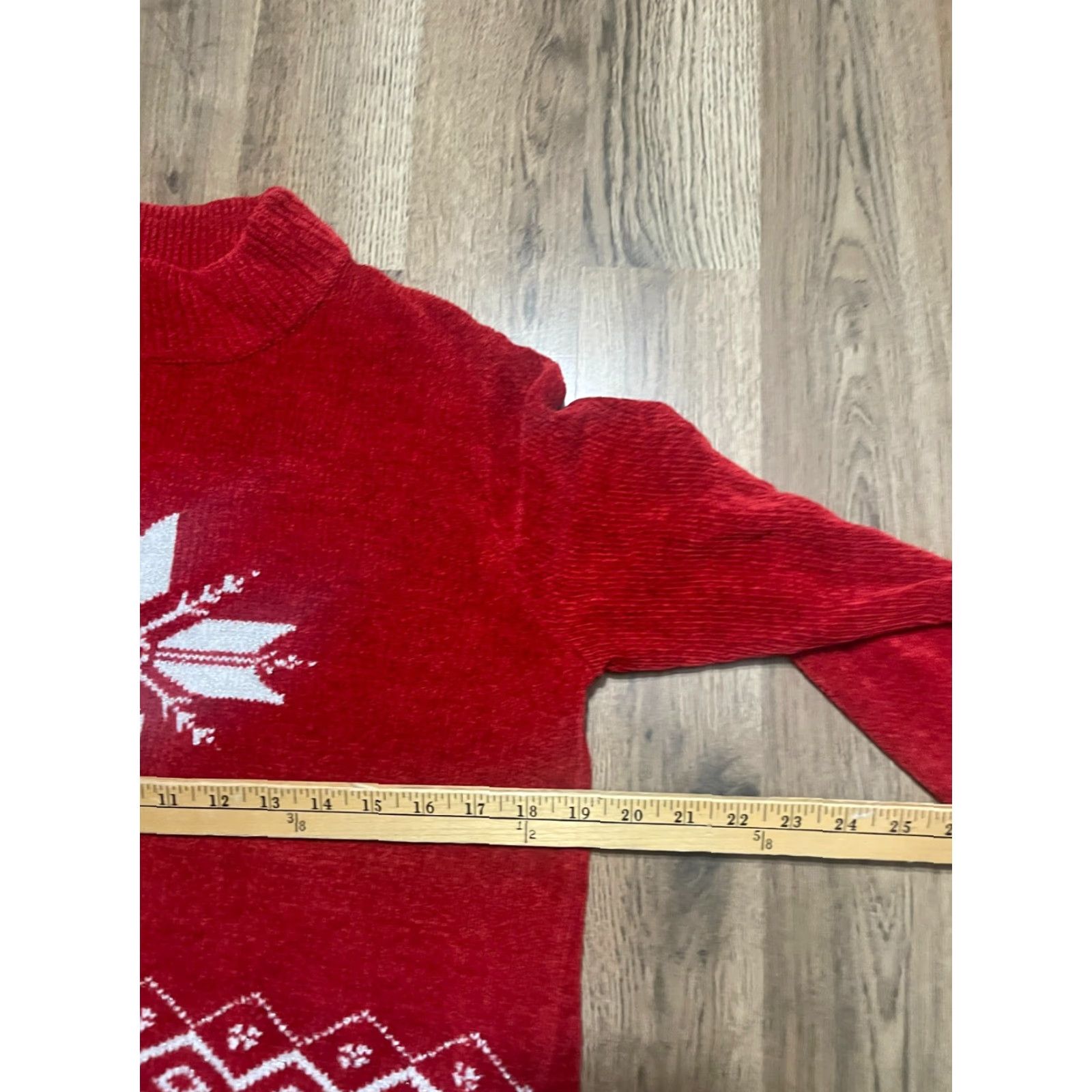 Vintage Petite Sophisticate Sweater Womens Medium Red Winter Snow Flakes Christmas Pullover Crew Neck Long Sleeve Casual Womens Size M / US 6-8 / IT 42-44 - 5 Thumbnail