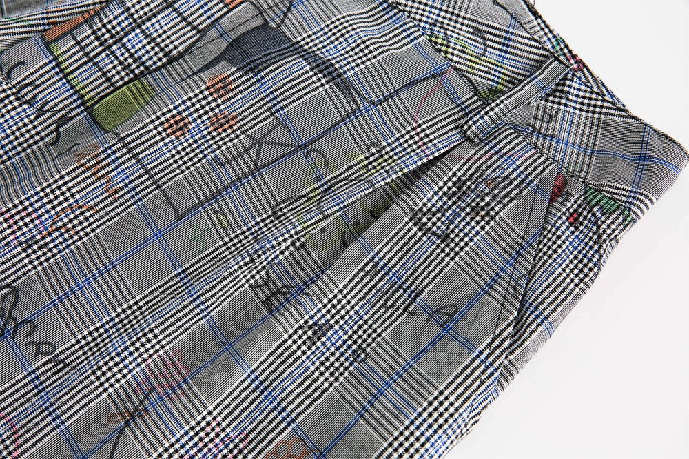 Japanese Brand × Vintage Men's hip-hop graffiti check casual shorts Size US 32 / EU 48 - 5 Thumbnail