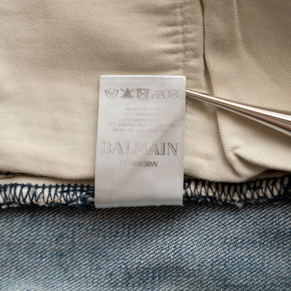 Balmain 2011FW 3D BLUE DENIM Christophe Decarnin Size US 27 - 24 Thumbnail