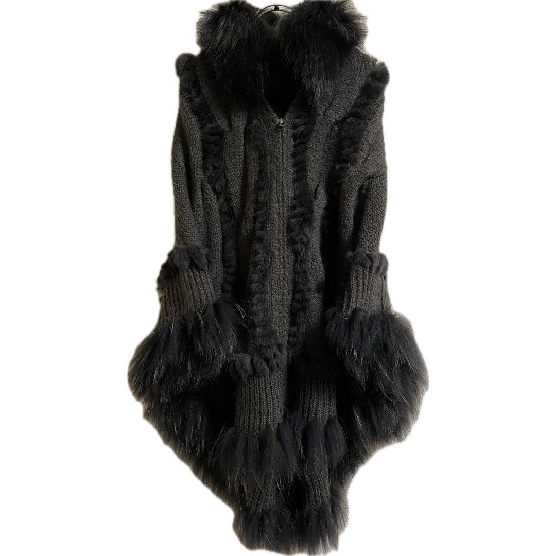Japanese Brand gimmick fur poncho hoodie Size US M / EU 48-50 / 2 - 3 Thumbnail