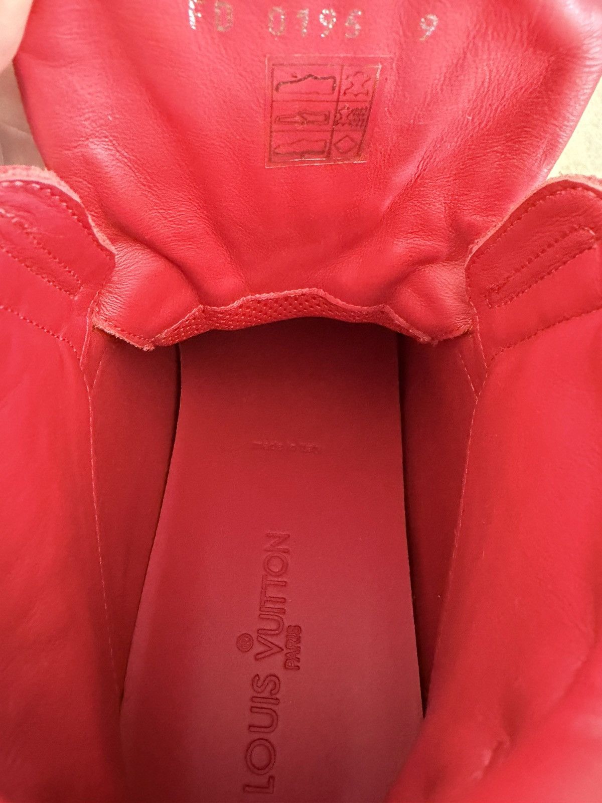 Louis Vuitton Louis Vuitton Street Light High Top Sneaker Red Size US 9 / EU 42 - 8 Thumbnail