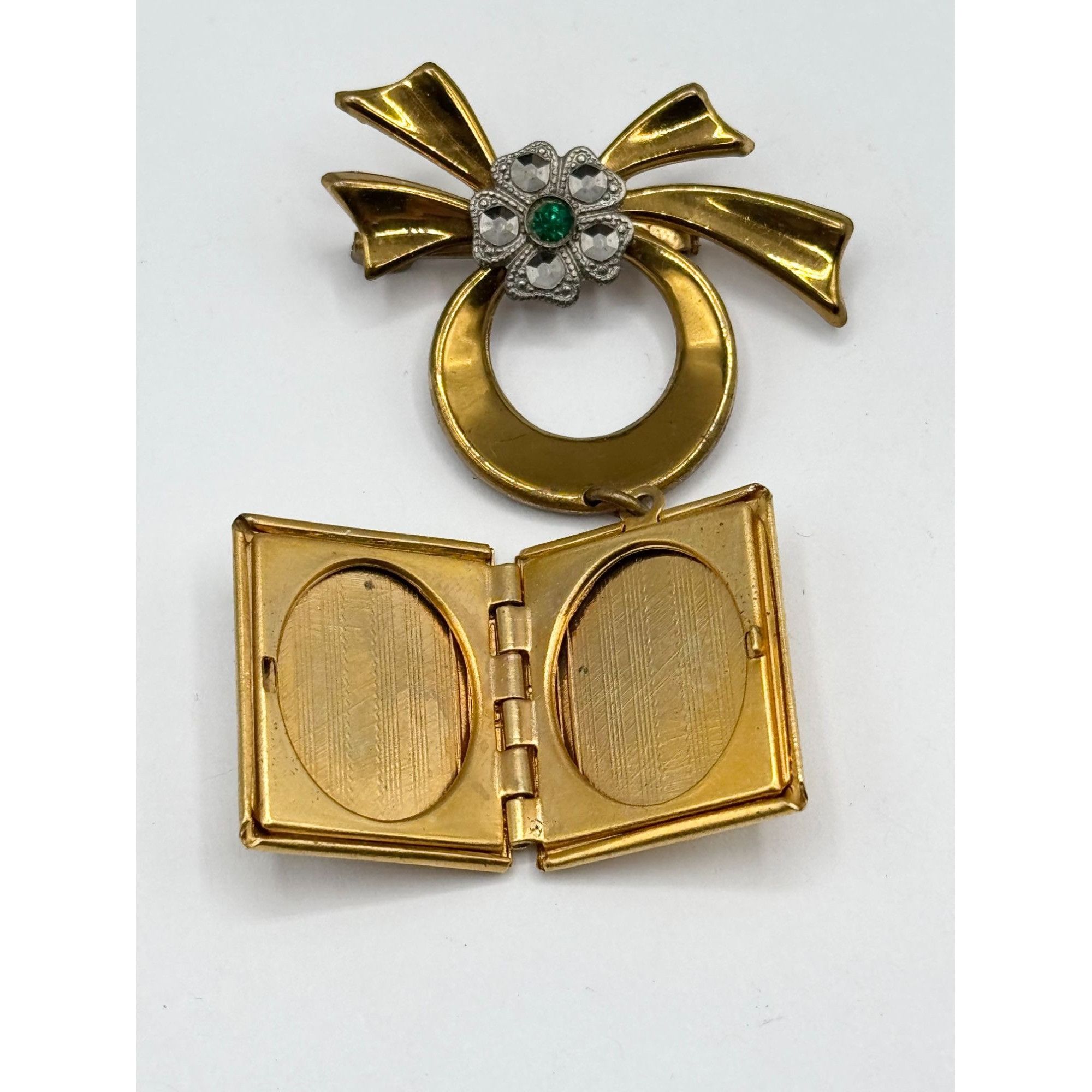 Vintage Vintage abalone Shell New York book locket souvenir brooch p Size ONE SIZE - 4 Thumbnail