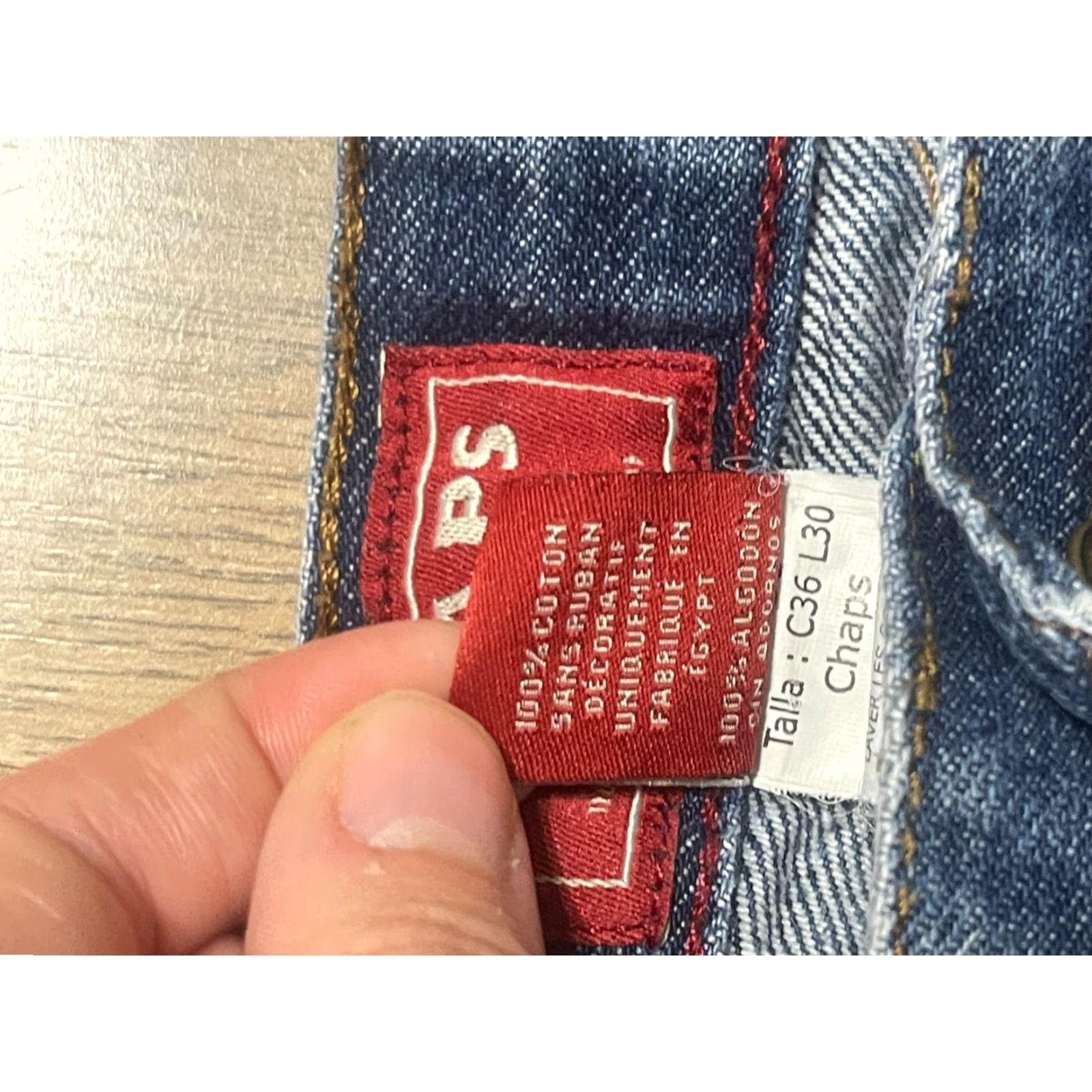 Chaps CHAPS Jeans Men's 36x30 Blue Denim Straight Leg 5-Pockets Dark Wash Regular Inseam 30 in Jeans Mens Size US 36 / EU 52 - 5 Thumbnail