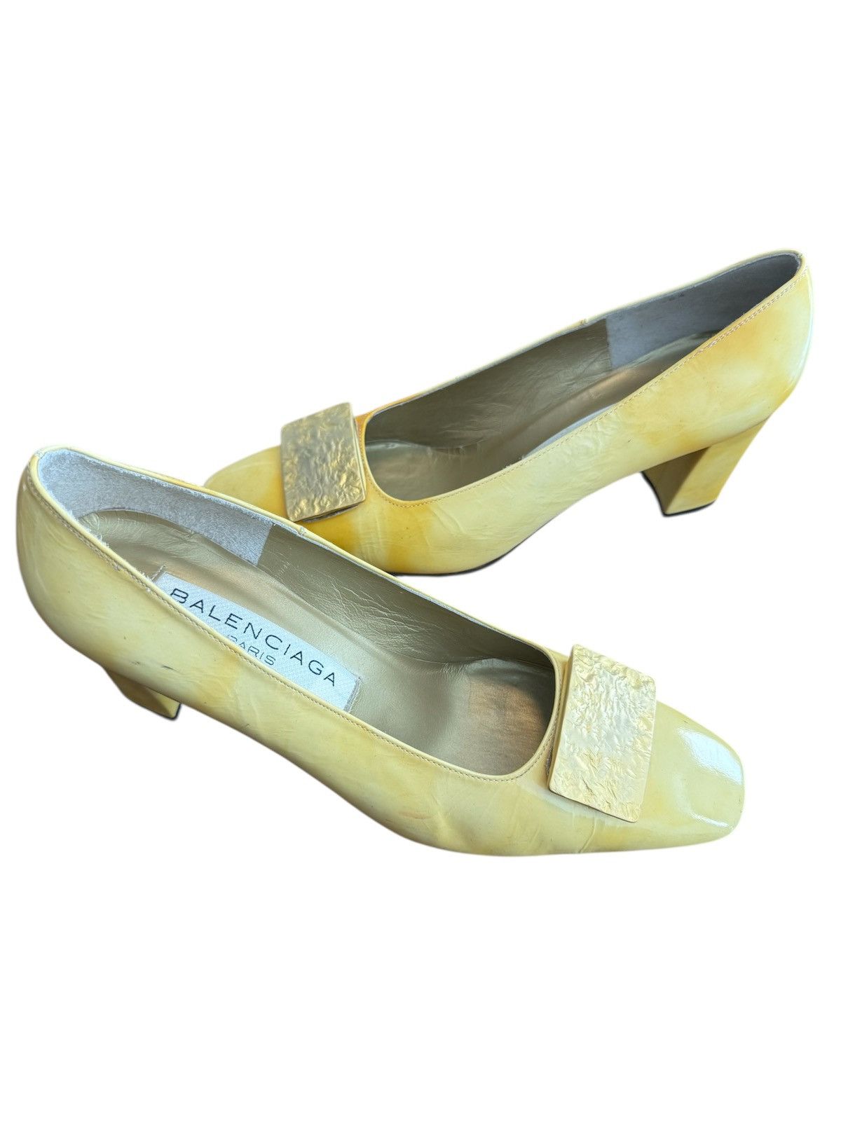 Balenciaga Balenciaga Yellow Heels Size US 6.5 / IT 36.5 - 1 Thumbnail