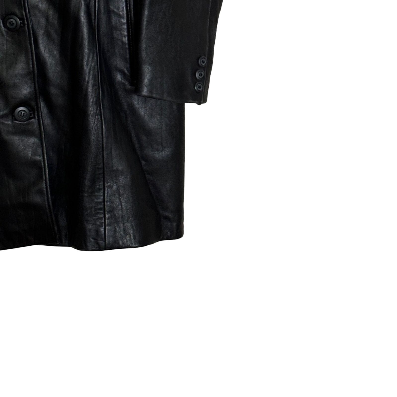 Other Excelled Collection Vintage Y2K Leather Trench Coat Size L / US 10 / IT 46 - 7 Thumbnail