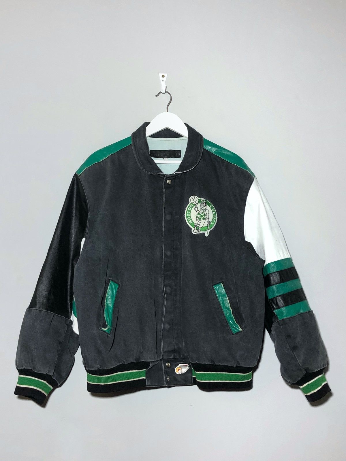 Jeff Hamilton Vintage 90s Boston Celtics Jeff Hamilton NBA Rare Jacket Size US XL / EU 56 / 4 - 2 Thumbnail
