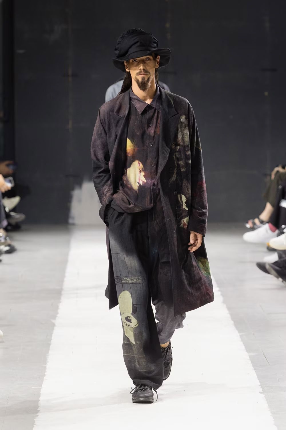 Yohji Yamamoto Yohji Yamamoto Pour Homme - Printed side gusset Blouse Size US L / EU 52-54 / 3 - 5 Thumbnail