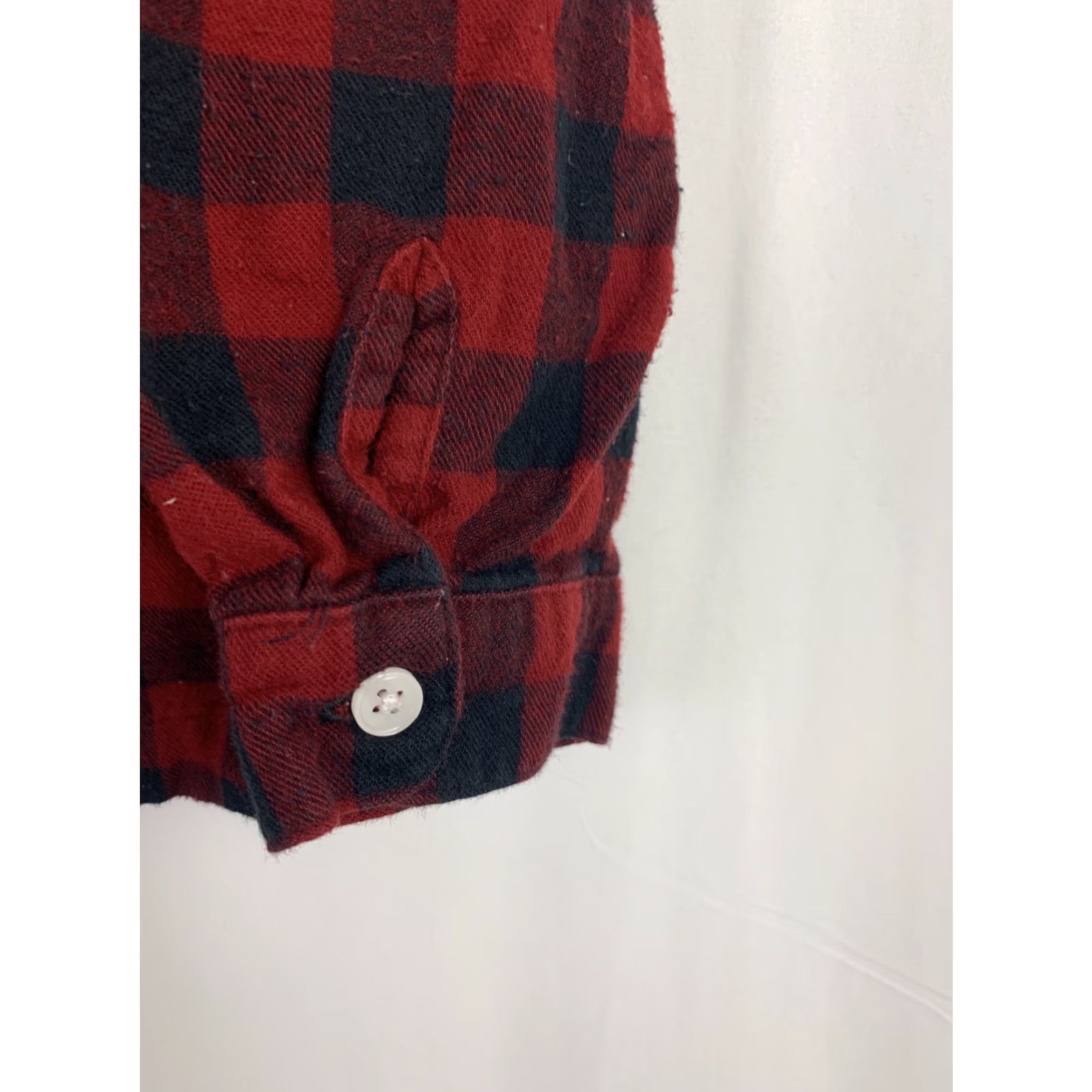 Vintage VINTAGE LL Bean Womens Small Red Black Soft Checkered Plaid Cotton Button-Up Shirt Size S / US 4 / IT 40 - 5 Thumbnail