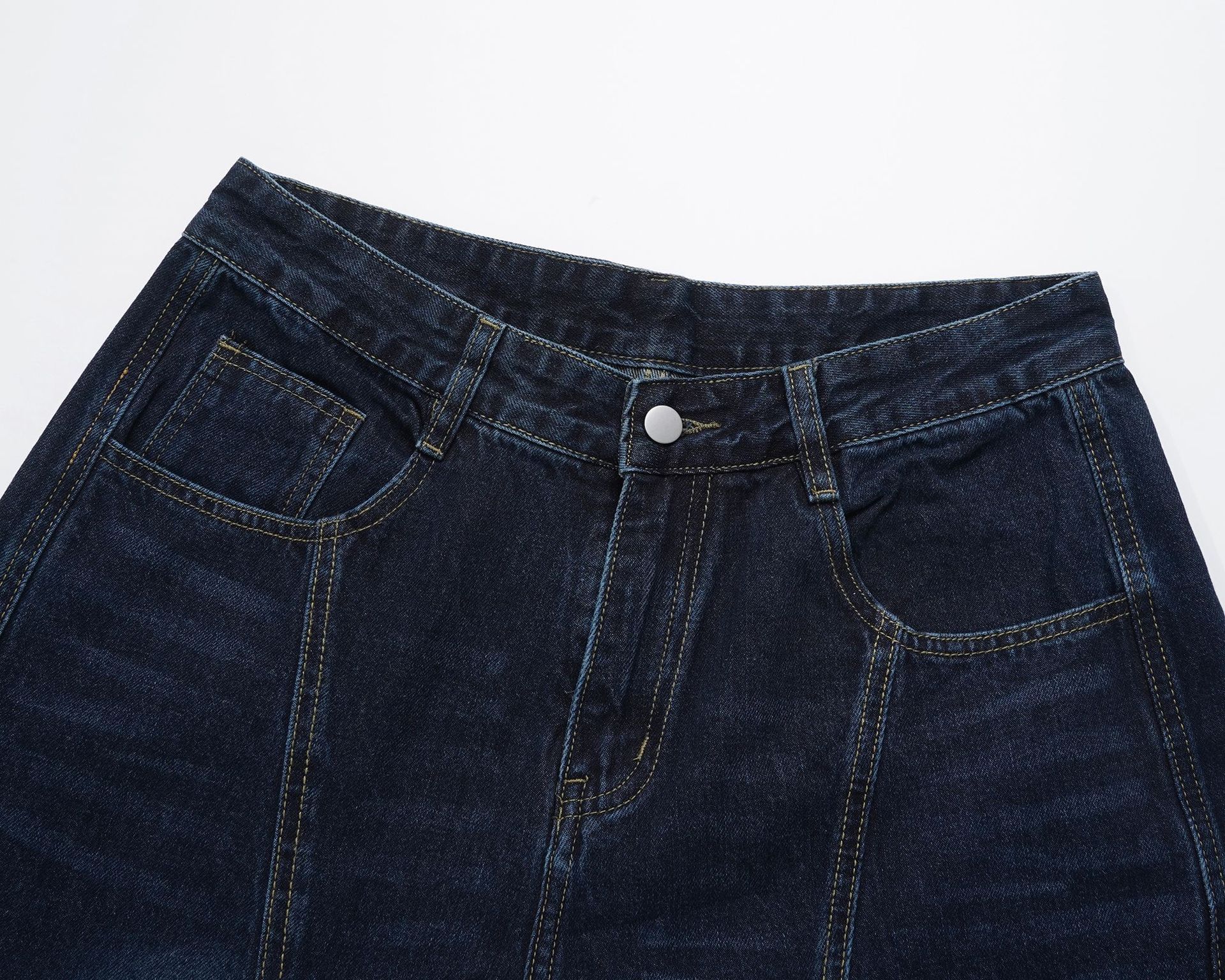 Japanese Brand × Jean High street washed loose wide-leg stitching scimitar jeans Size US 32 / EU 48 - 3 Thumbnail