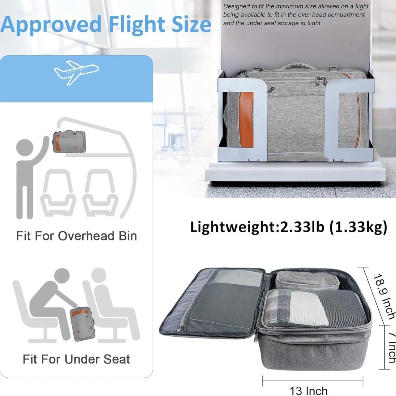 Other Extra Large 40L Airline Approved Travel Backpacks Size ONE SIZE - 4 Thumbnail