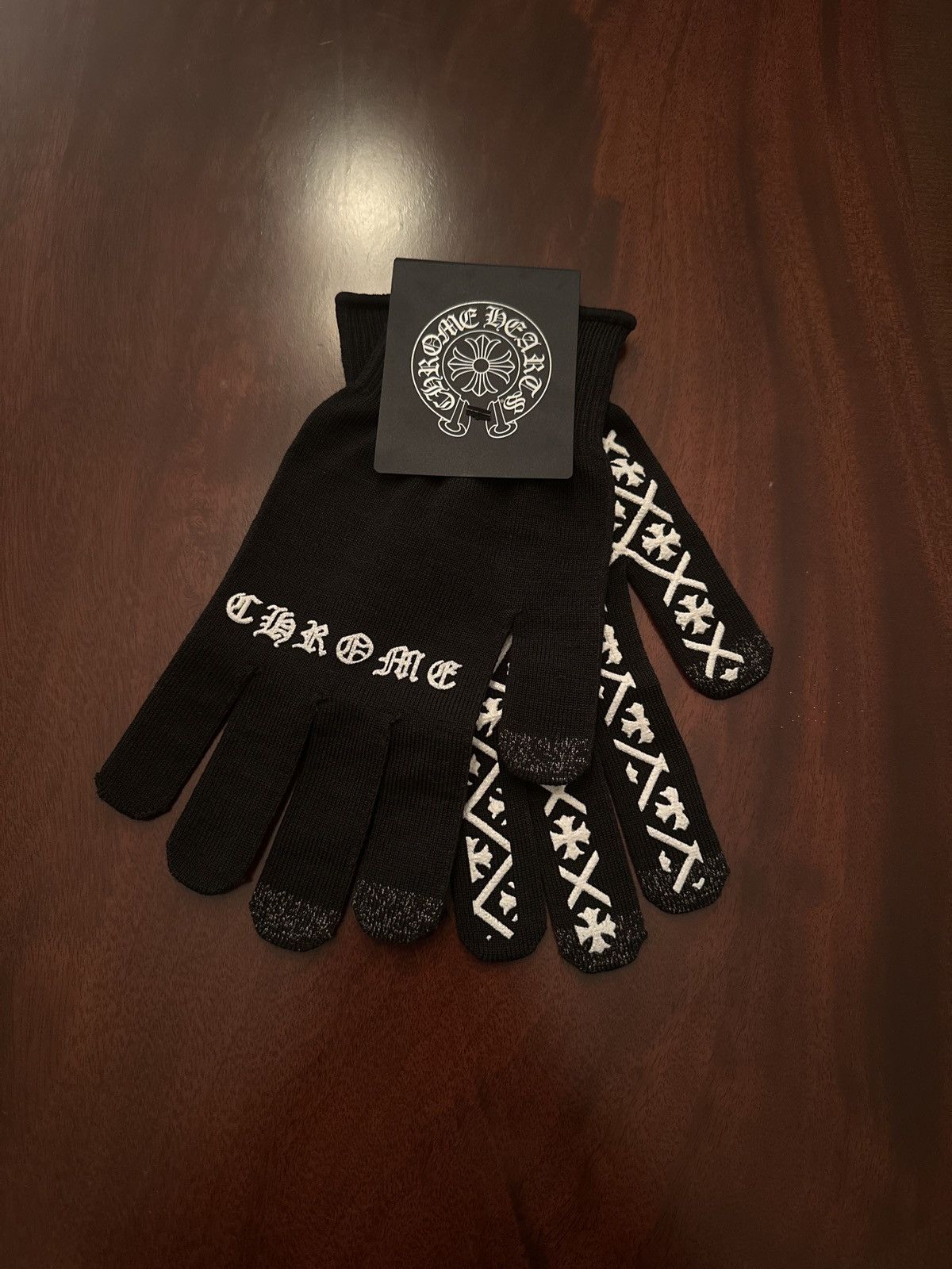 image of Chrome Hearts Work Gloves Black Large, Men's