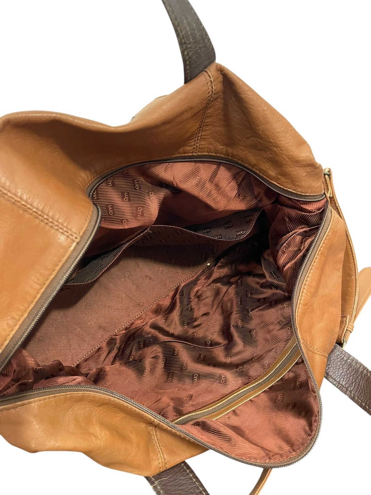 Leather Real Leather Patina Vtg Unknown Japan Duffle Travel Bag 9🟩 Size ONE SIZE - 17 Thumbnail