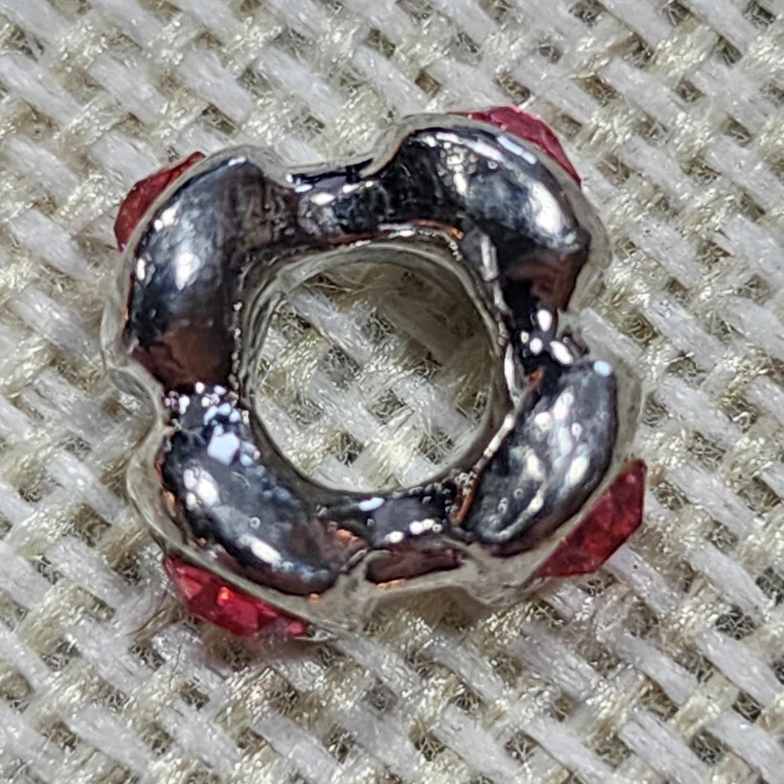Unknown London Vintage Silver Sewing Charms with Pink Gemstones Size ONE SIZE - 4 Thumbnail