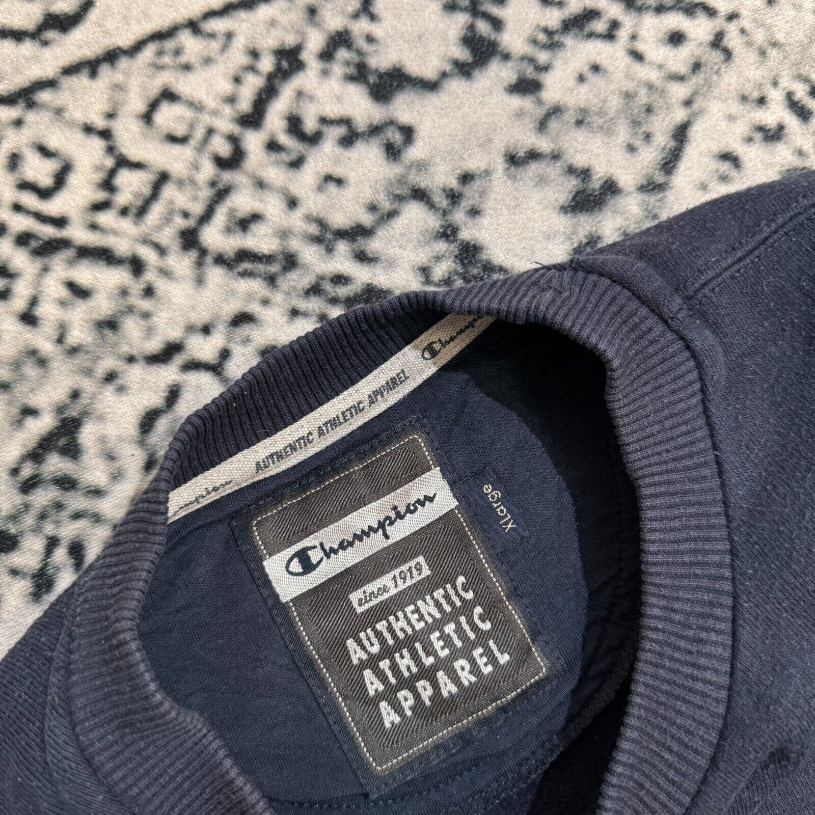 Champion × Vintage Vintage Champion Unisex Navy Blue Cotton Crewneck Size XL Size US XL / EU 56 / 4 - 7 Thumbnail